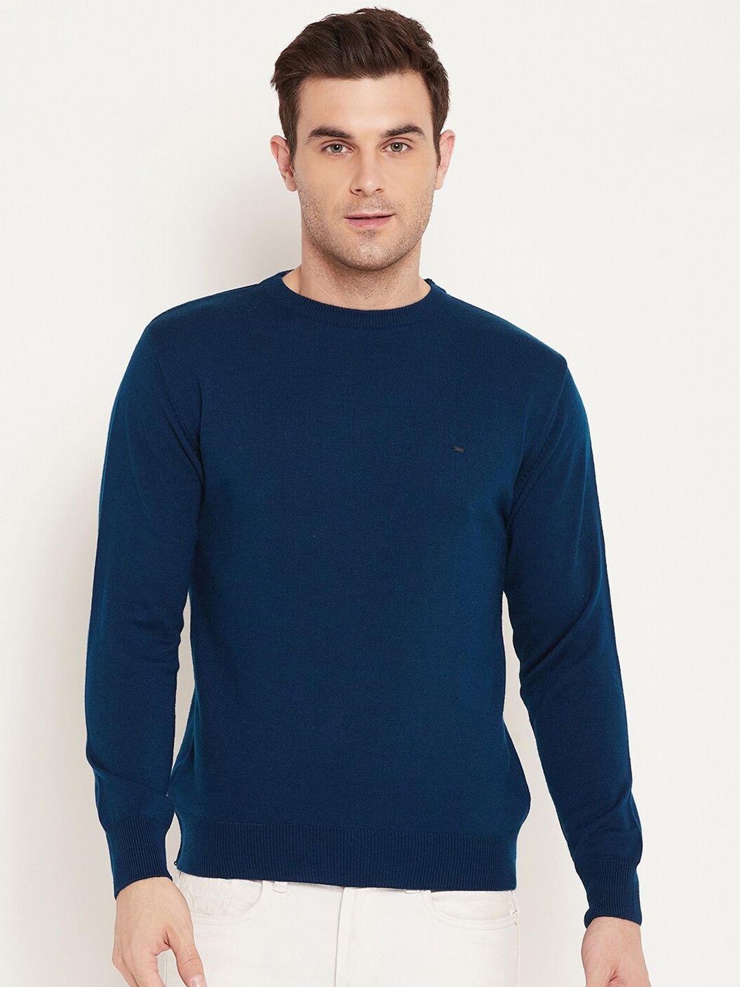 

Okane Round Neck Acrylic Pullover, Navy blue
