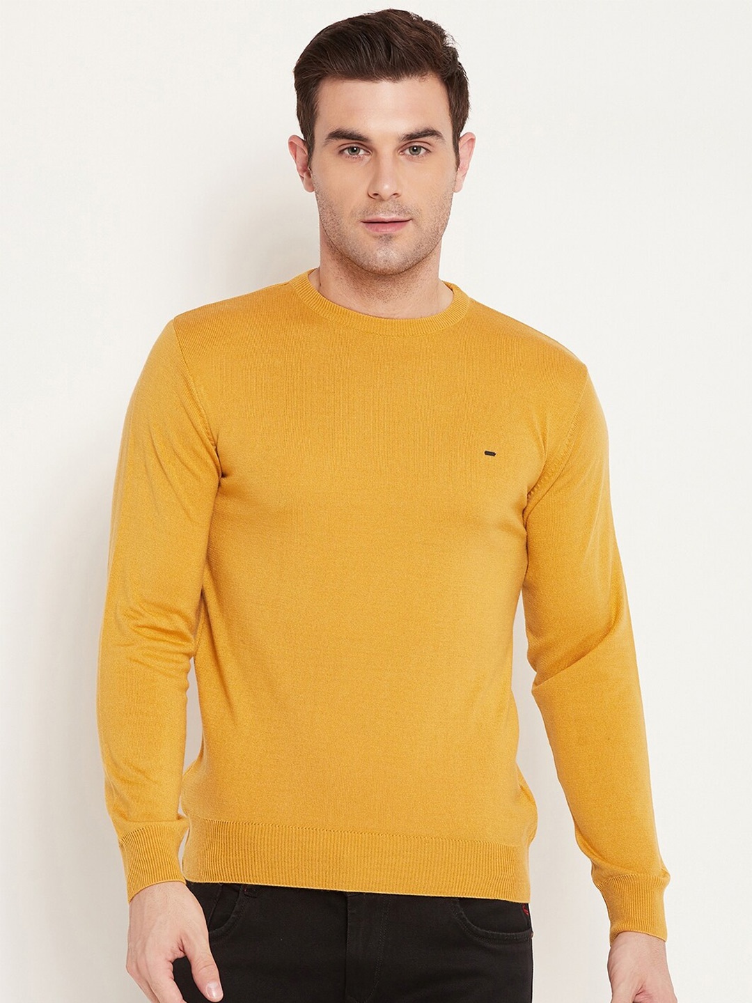 

Okane Round Neck Acrylic Pullover, Mustard