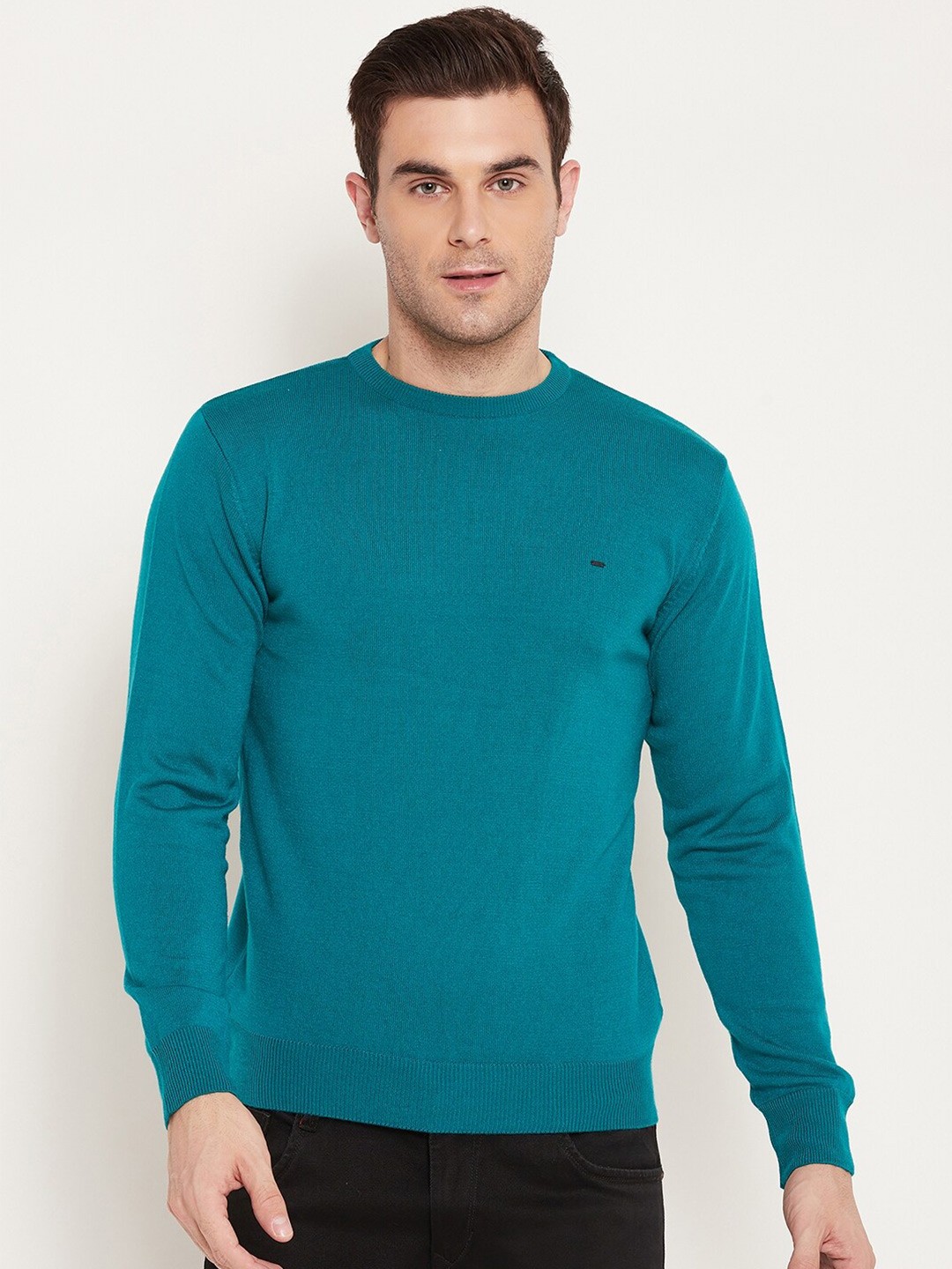 

Okane Long Sleeves Pullover Sweater, Teal