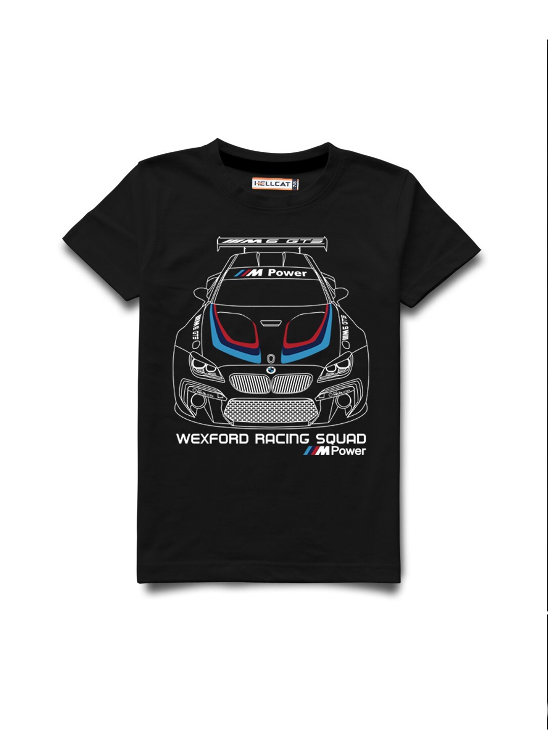 

HELLCAT Boys Graphic Printed Cotton T-shirt, Black