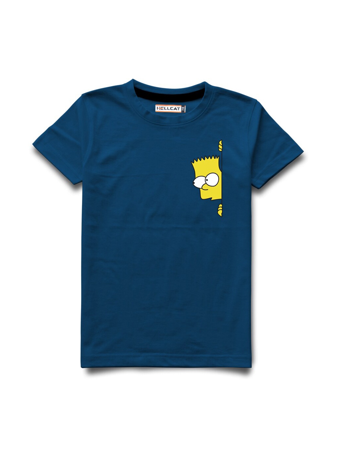 

HELLCAT Boys The Simpsons Printed Cotton T-shirt, Navy blue
