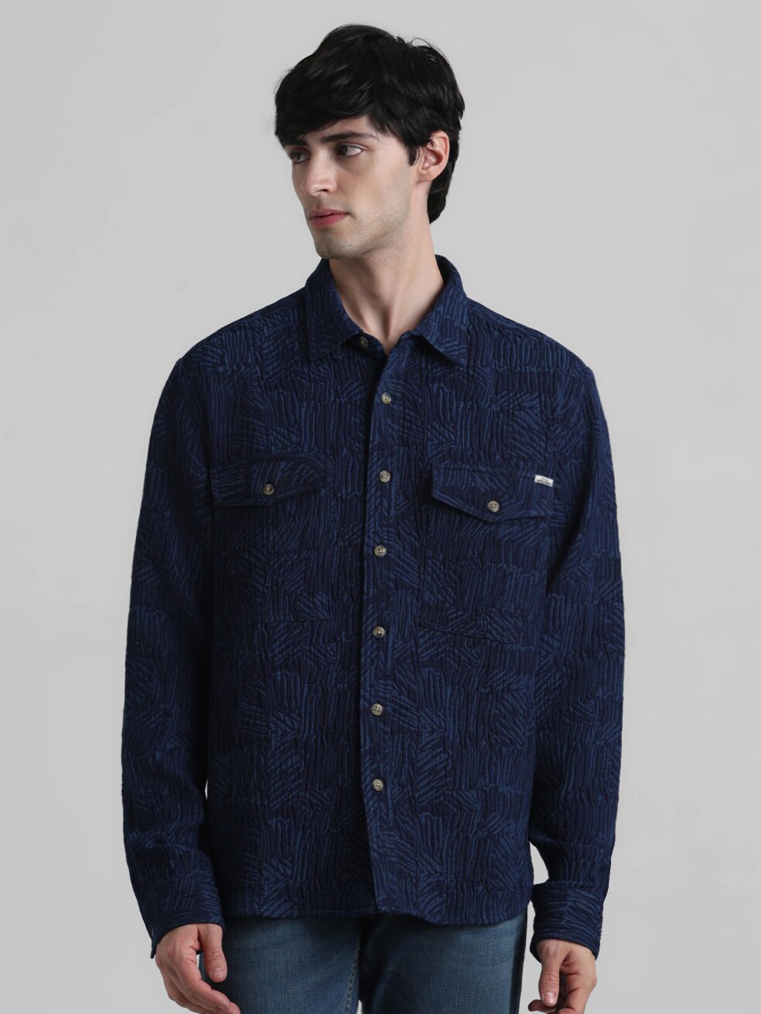 

Jack & Jones Tropical Printed Casual Shirt, Navy blue