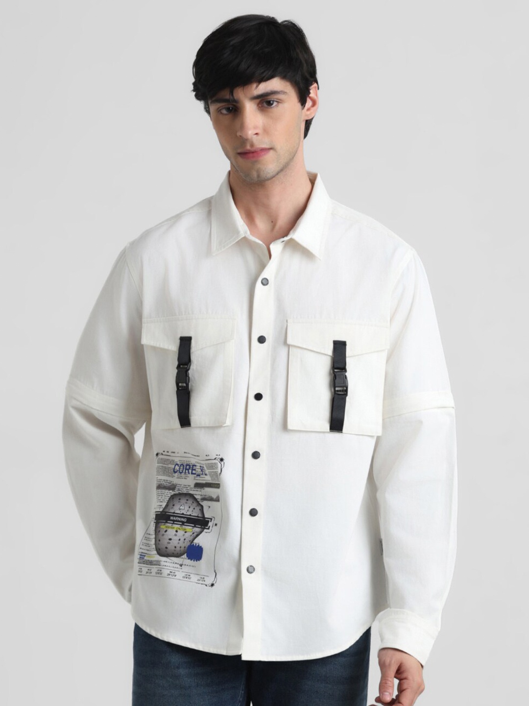 

Jack & Jones Pure Cotton Oversized Shirt, White