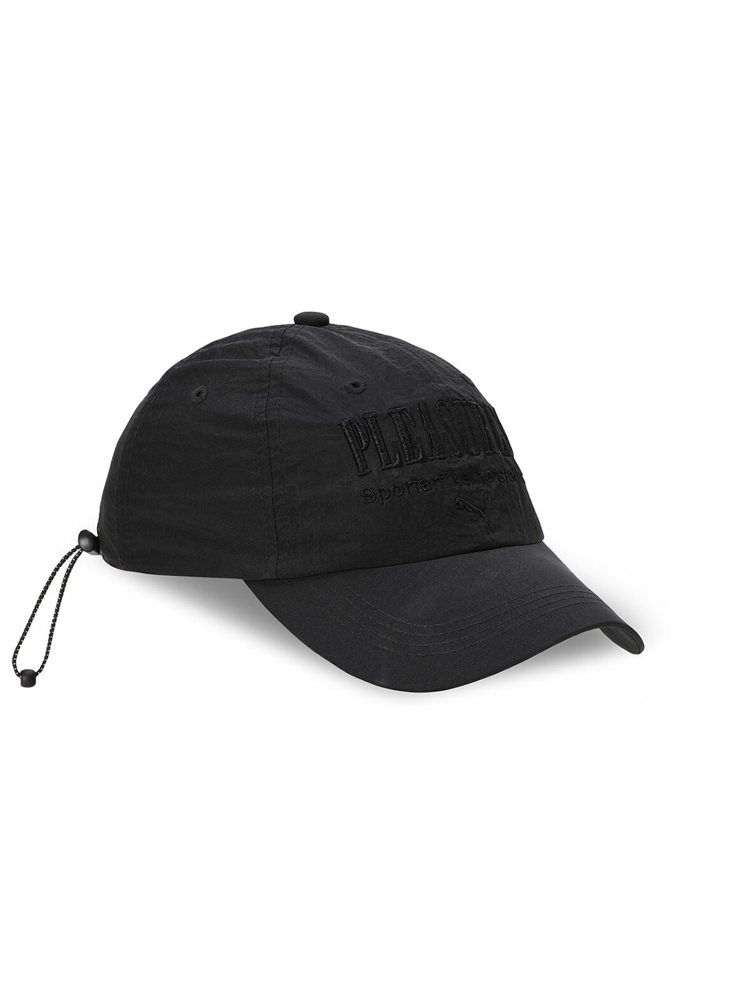 Puma x PLEASURES Men Brand Logo-Embroidered Baseball Cap, Black