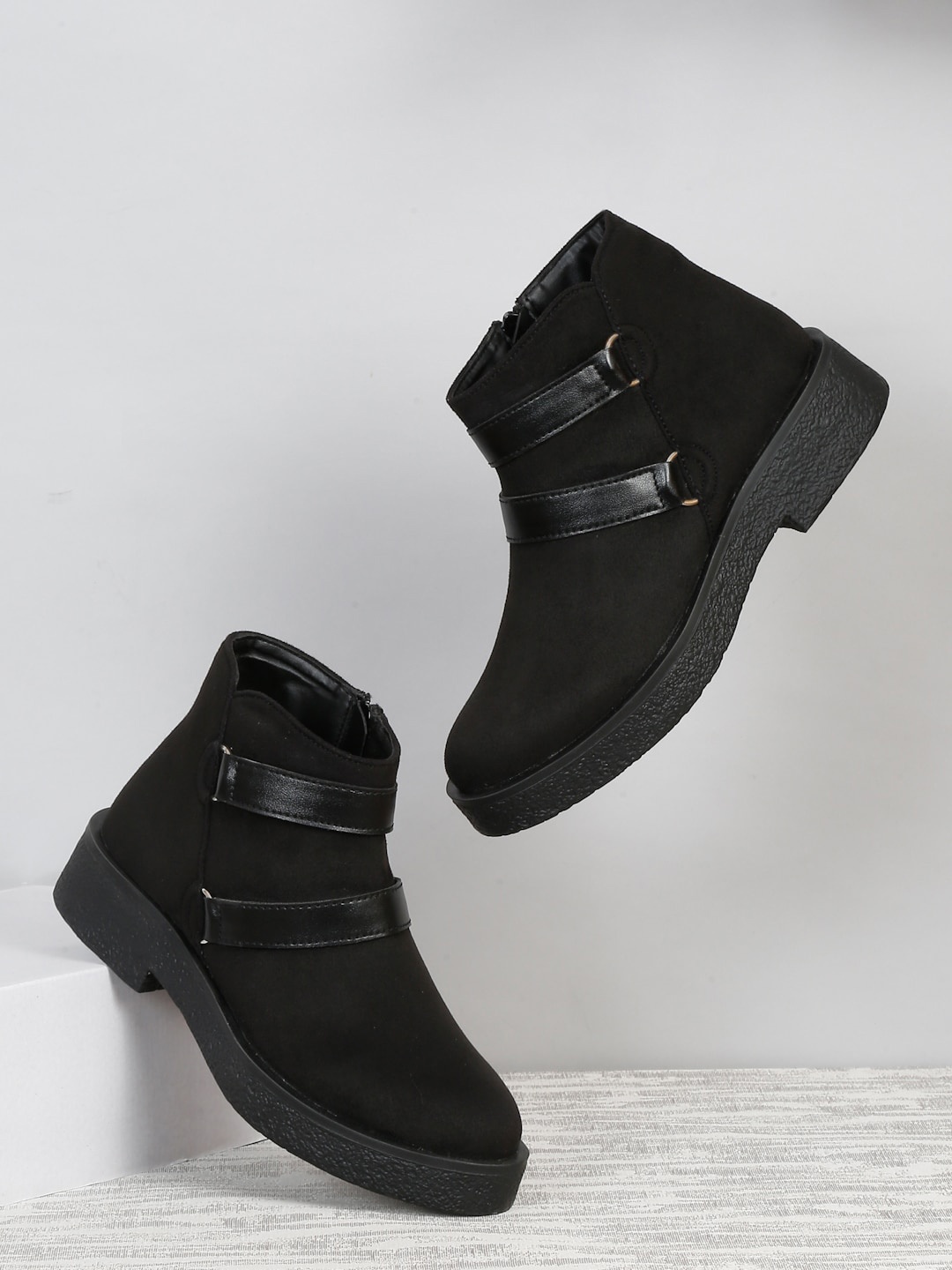 

Bruno Manetti Women Mid-Top Regular Boots, Black