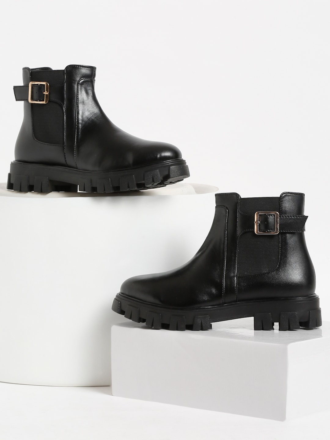 

Bruno Manetti Women Mid Top Platform Heel Regular Boots, Black