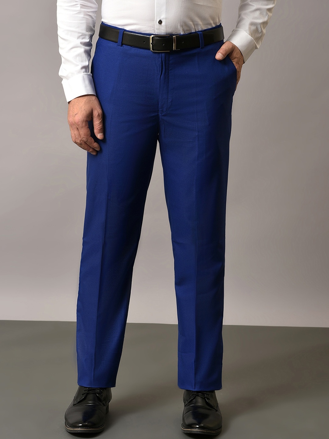 

Hangup Men Original Fit Formal Trousers, Blue