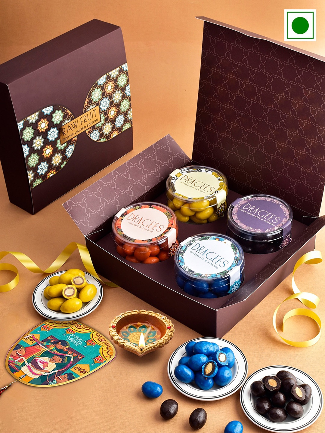

RawFruit Diwali Gift Hamper Dragees-200 gms Each, Purple
