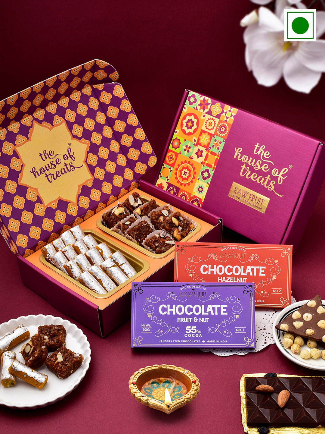 

RawFruit Diwali Gift Pack Chocolates and Sweets, Purple
