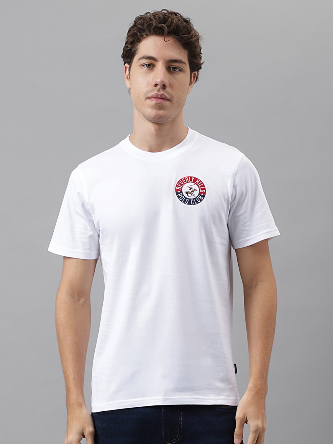 

Beverly Hills Polo Club Pure Cotton Applique T-shirt, White