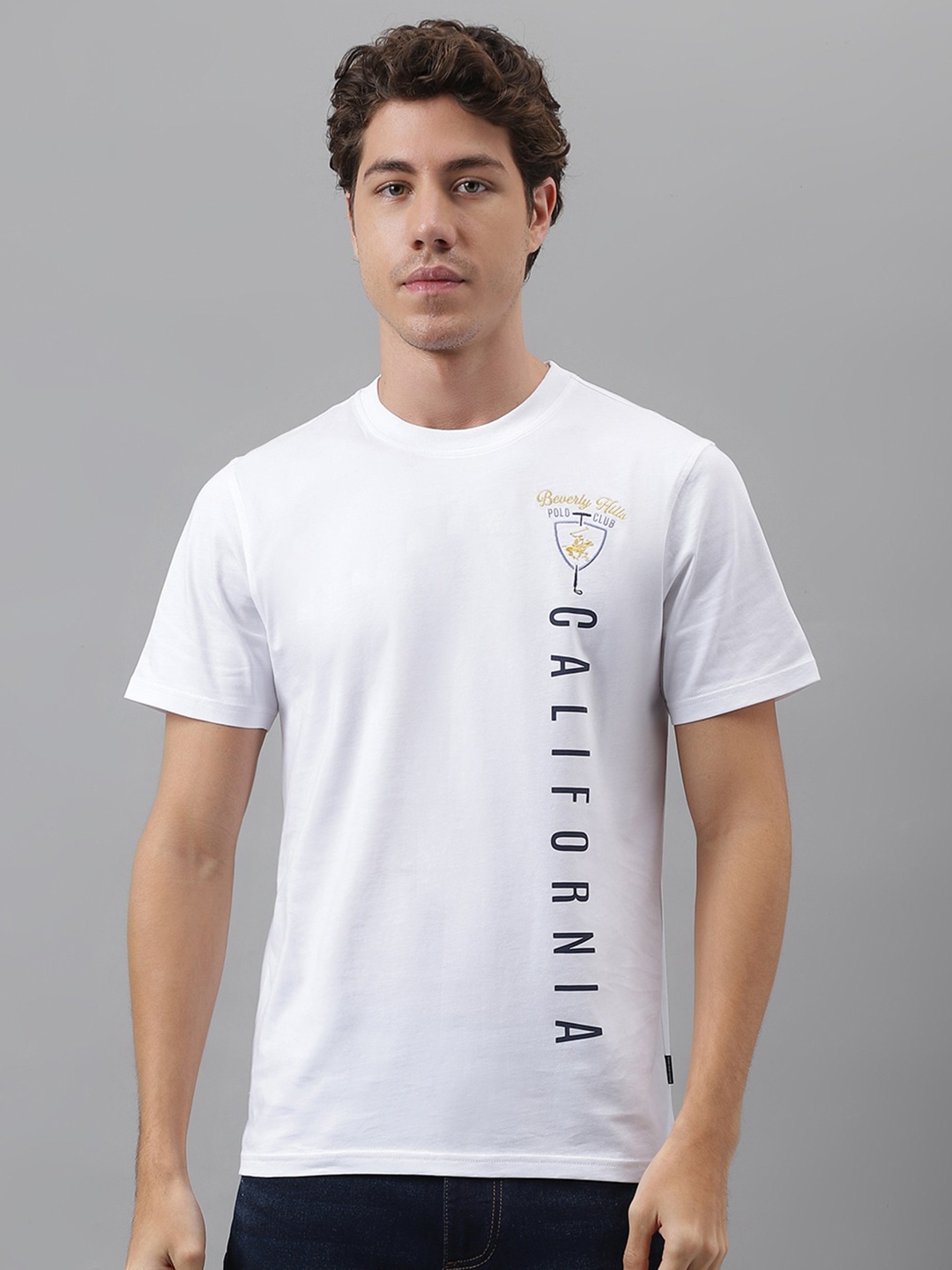 

Beverly Hills Polo Club Typography Printed Pure Cotton T-shirt, White