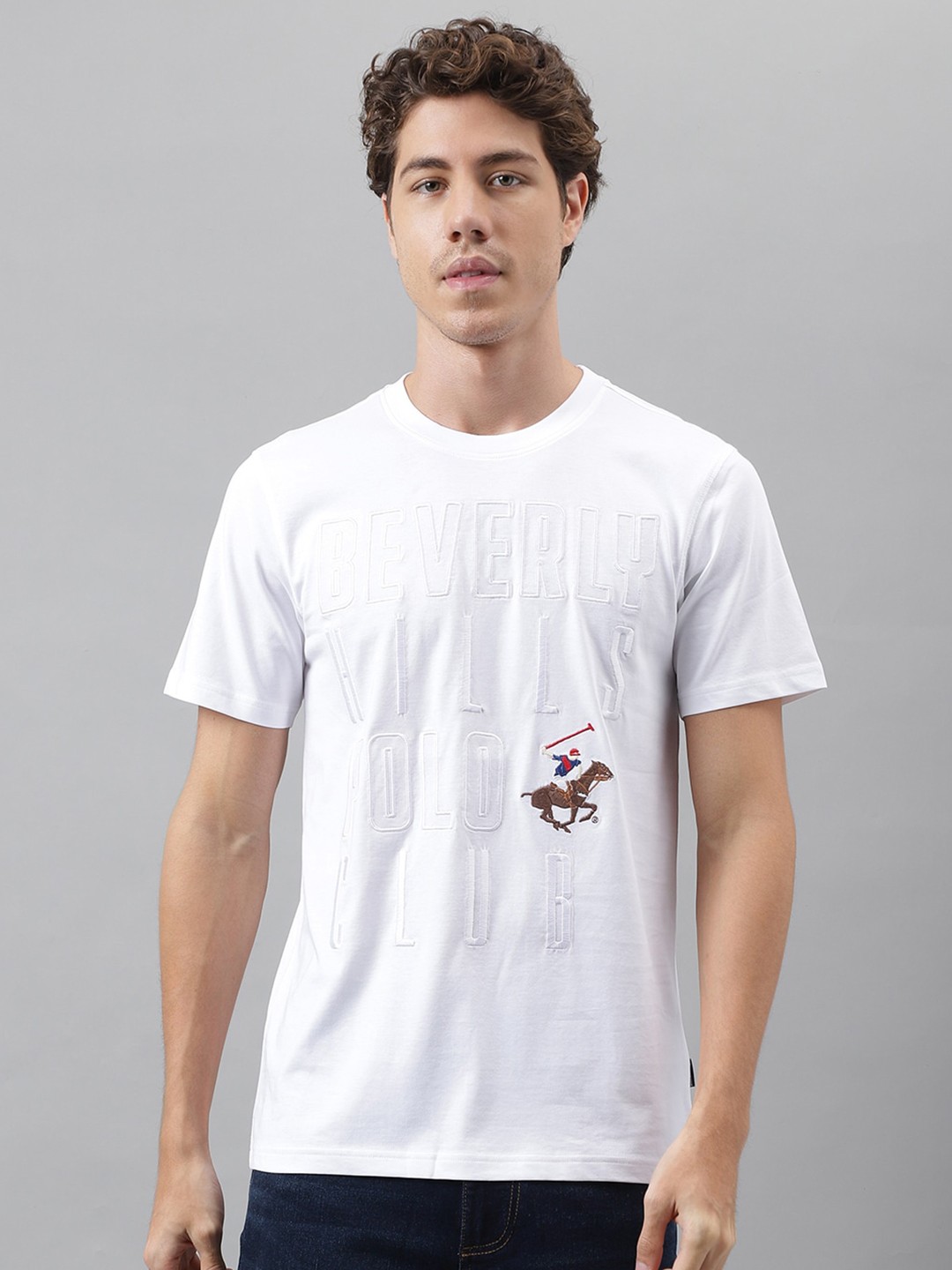 

Beverly Hills Polo Club Printed Pure Cotton T-shirt, White