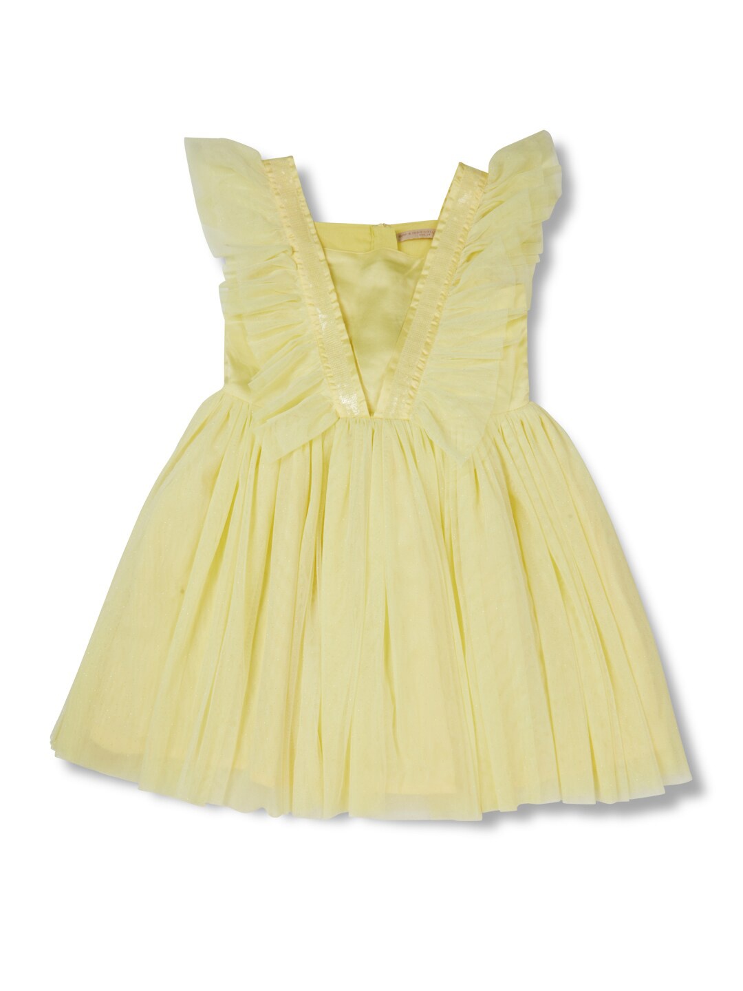 

Gini and Jony Square Neck Ruffled Fit & Flare Dress, Yellow