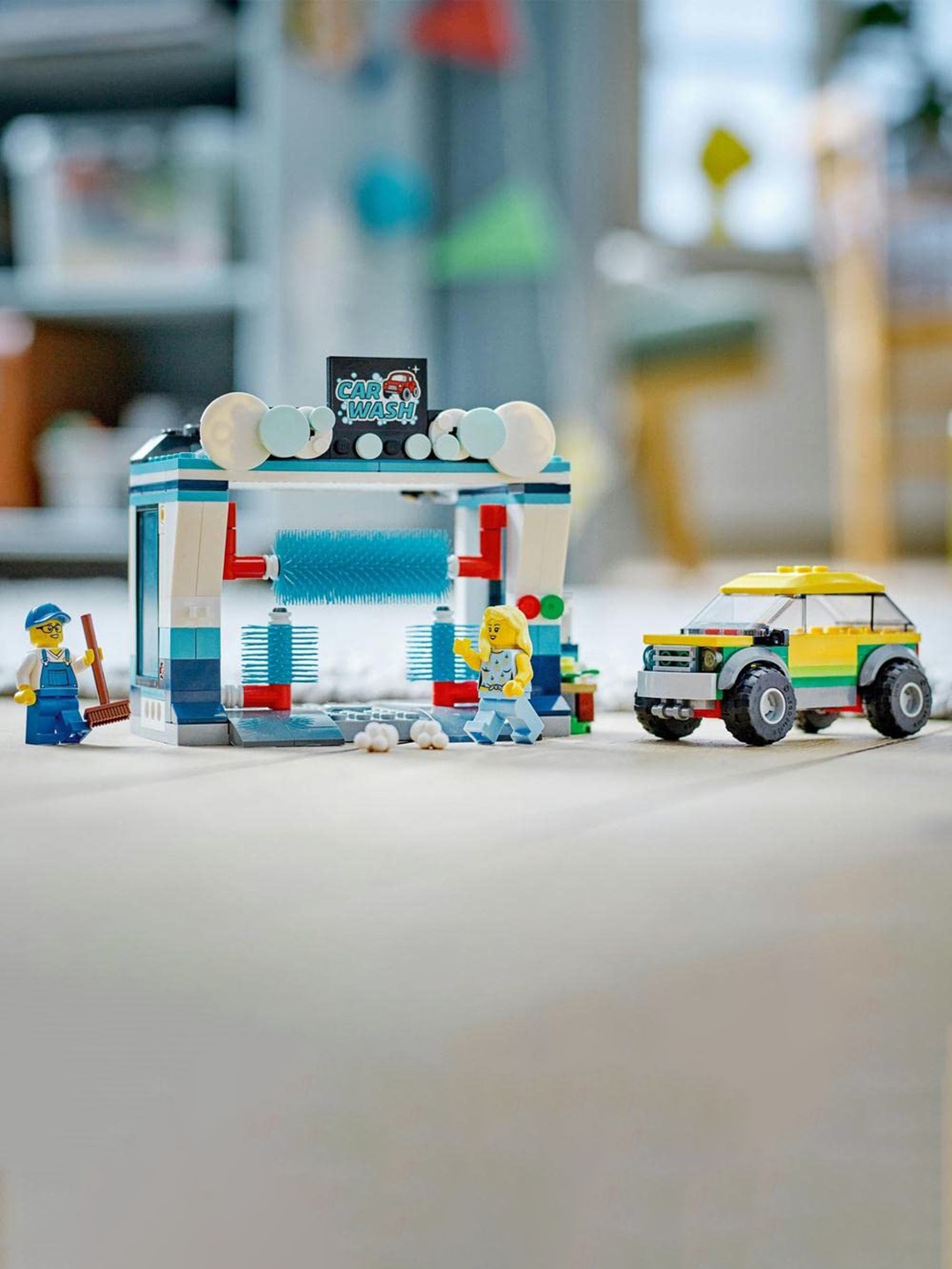 

LEGO Kids Set Of 243 Pieces City Car Wash Building Toy Set, Blue