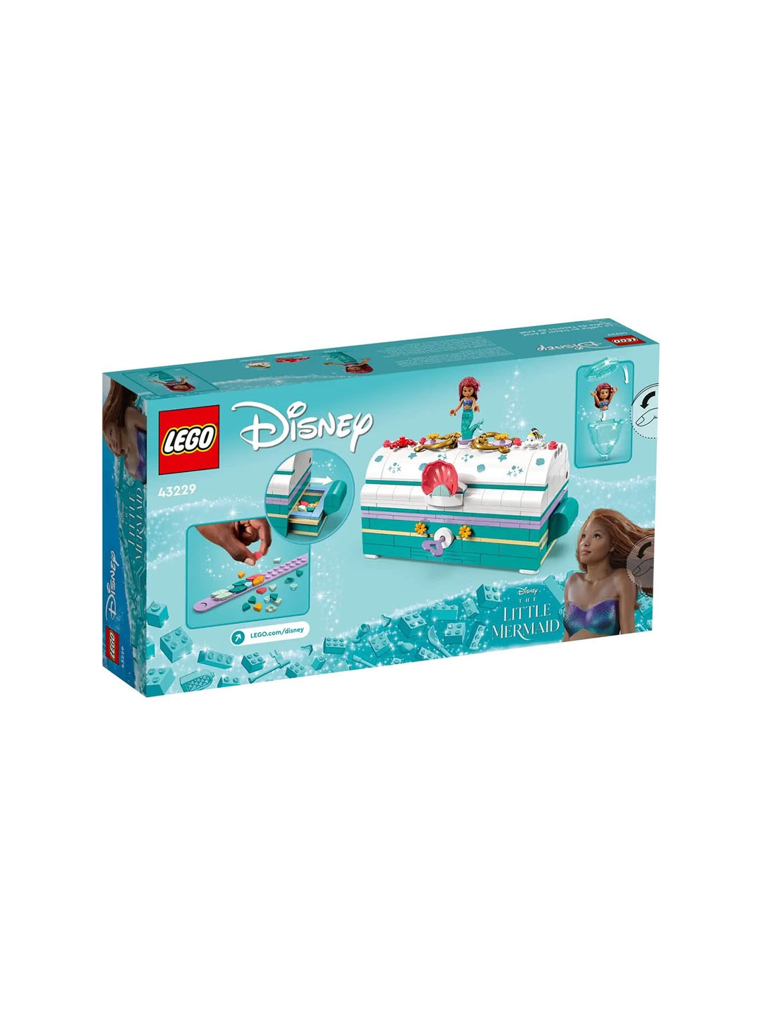 

LEGO Kids 370 Pieces Disney Ariels Treasure Chest Building Toy Set, Green