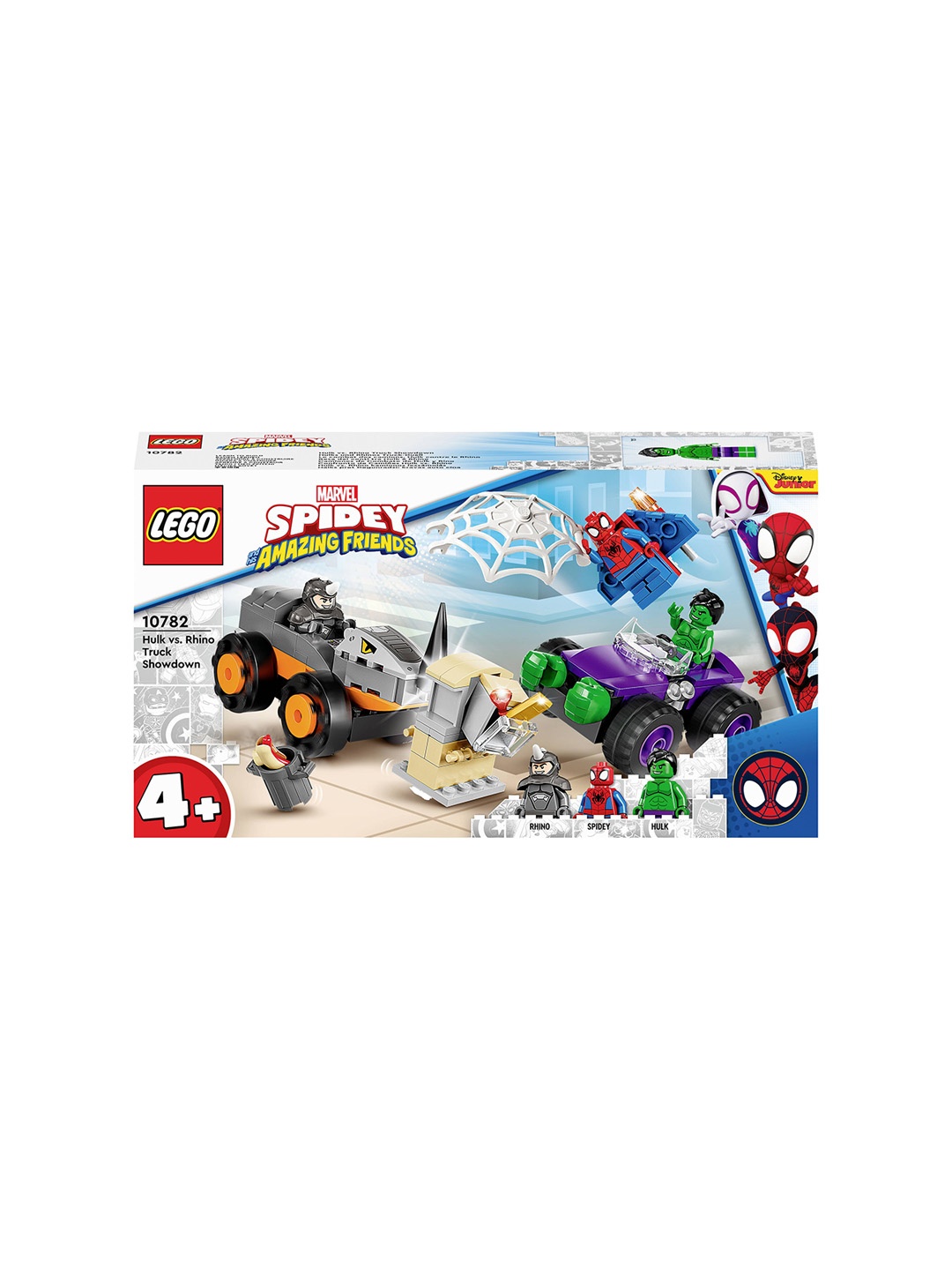 

LEGO Marvel Spidey & His Amazing Friends Hulk vs. Rhino Truck Showdown (110 Pieces), Grey