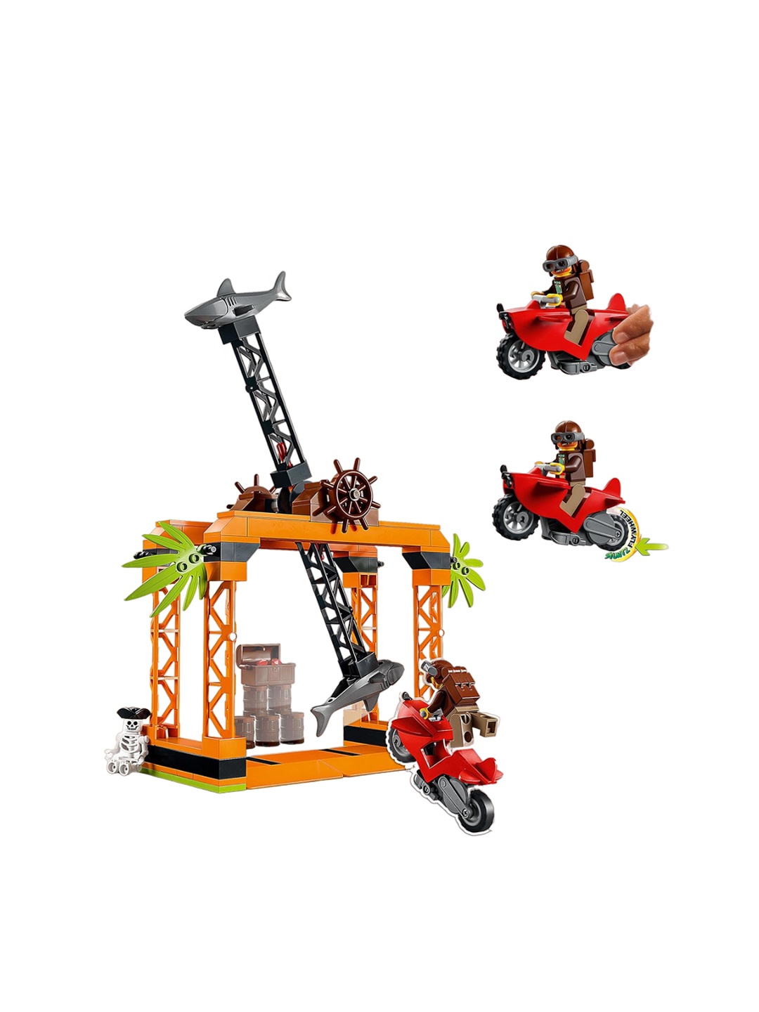

LEGO Kids 122 Pieces City The Shark Attack Stunt Building Kit, Blue