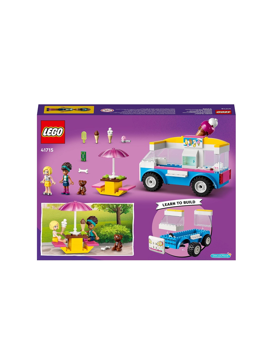 

LEGO Kids 84 Pcs Friends Ice-Cream Truck Building Kit, Pink