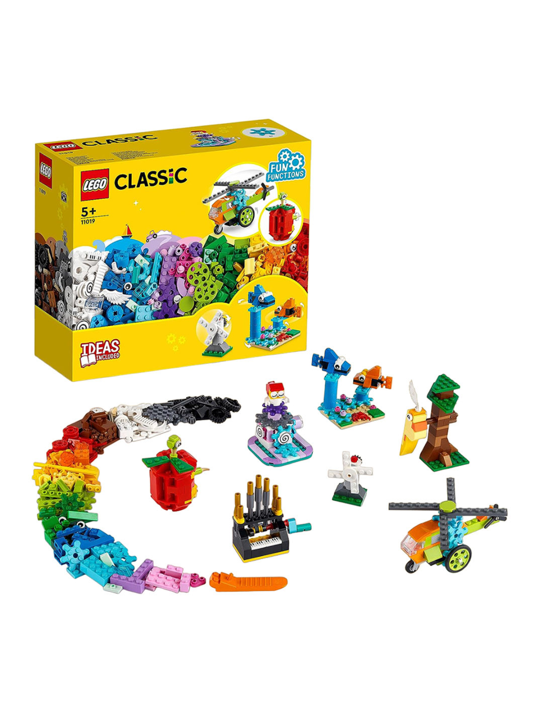 

LEGO Kids 500 Pcs Classic Bricks and Functions Building Kit, Red