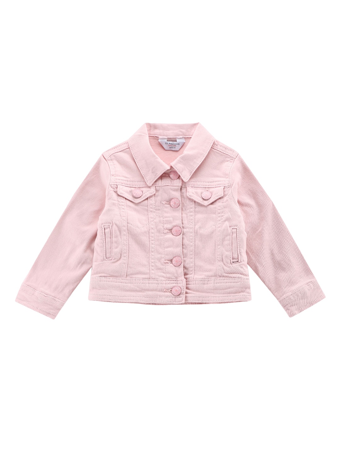 

U.S. Polo Assn. Kids Girls Cotton Denim Jacket, Pink