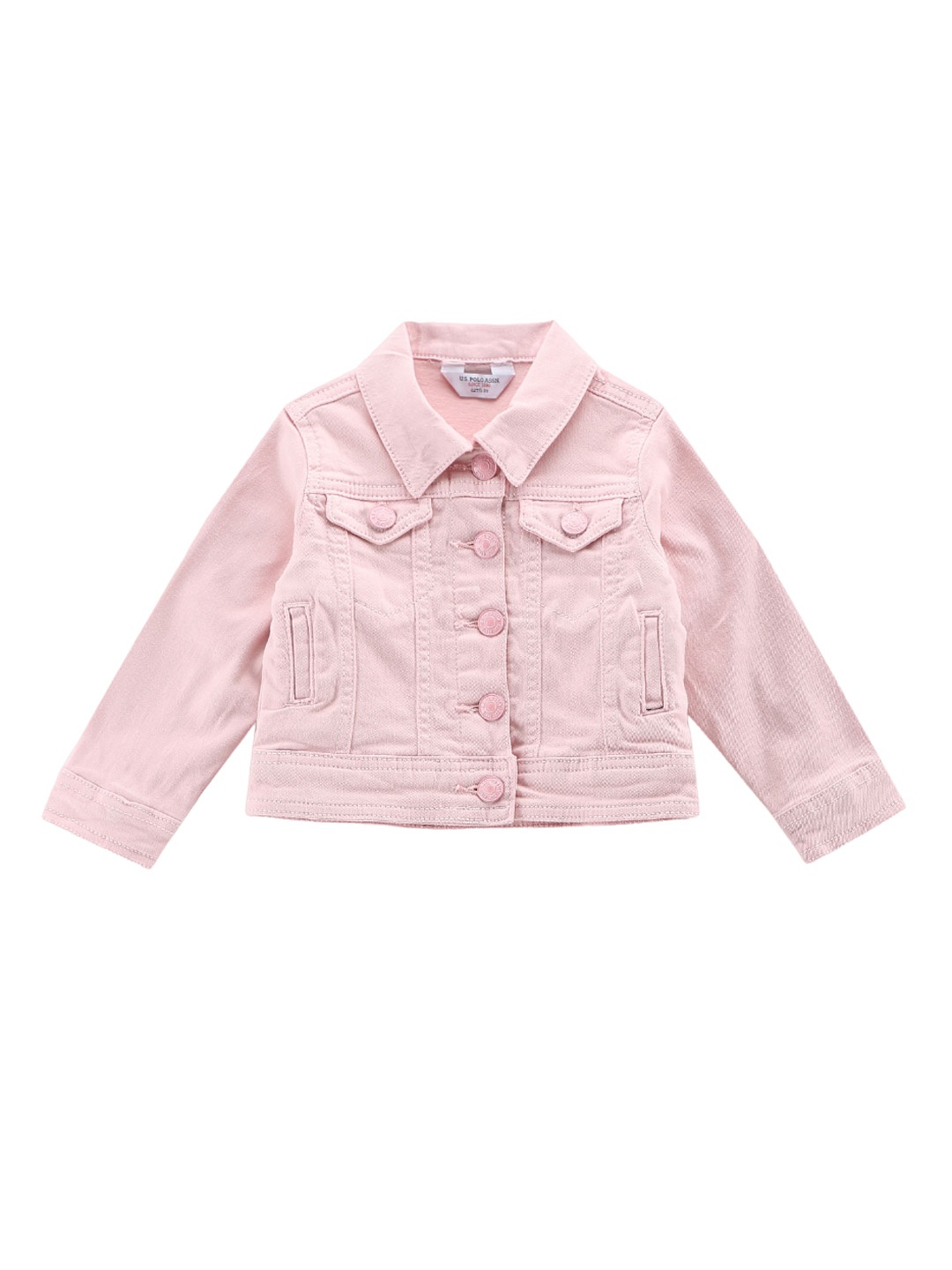 

U.S. Polo Assn. Kids Girls Cotton Denim Jacket, Pink