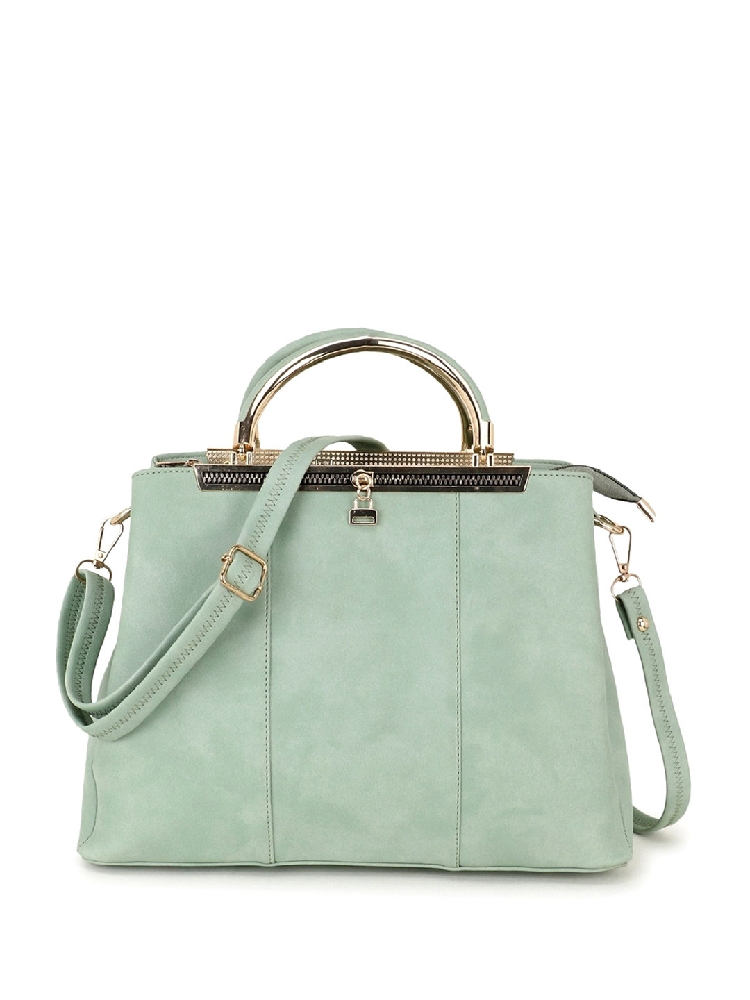 

DressBerry PU Structured Handheld Bag, Green