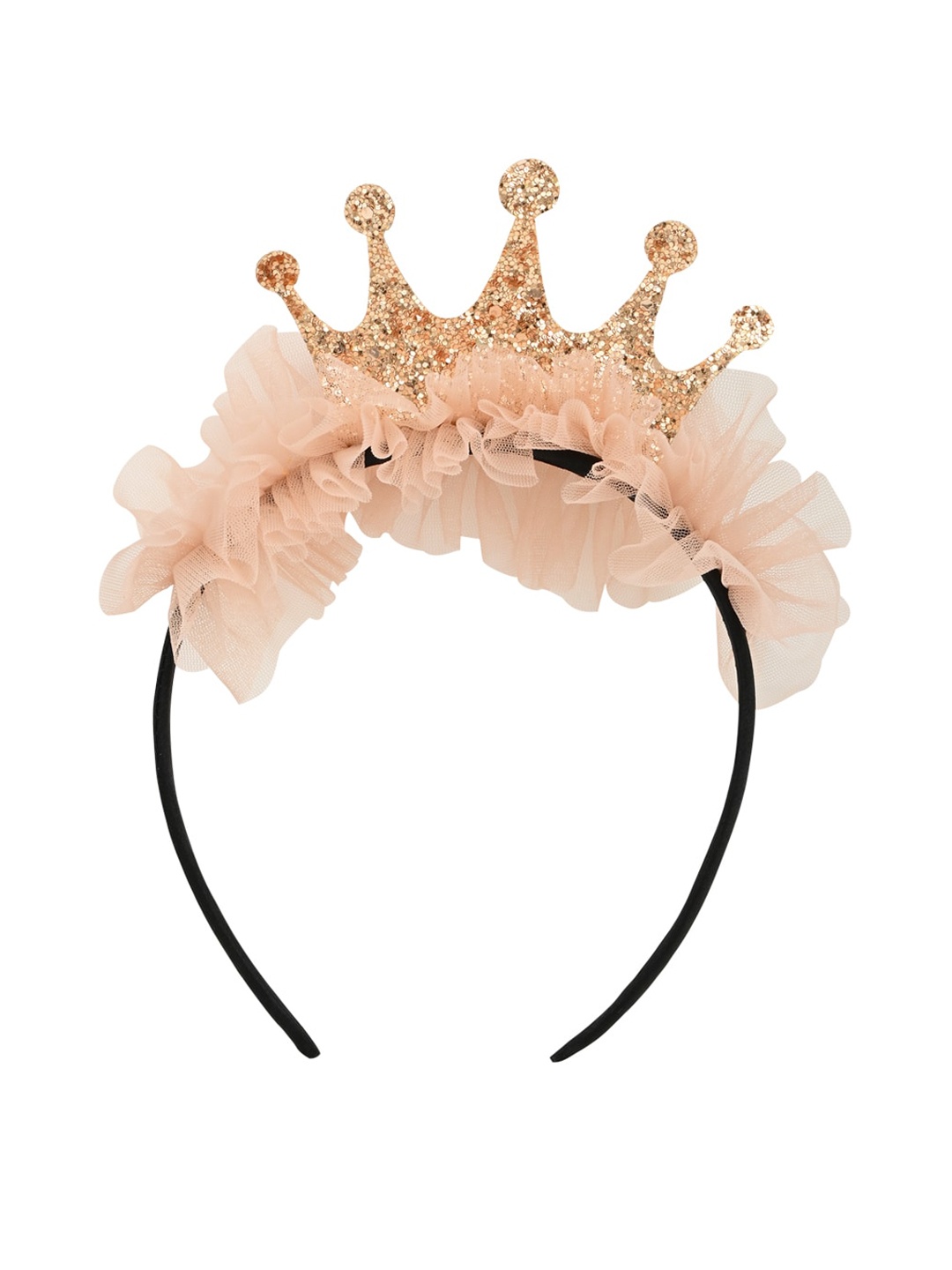 

Aye Candy Girls Embellished Crown Hairband With Heart Wand, Peach