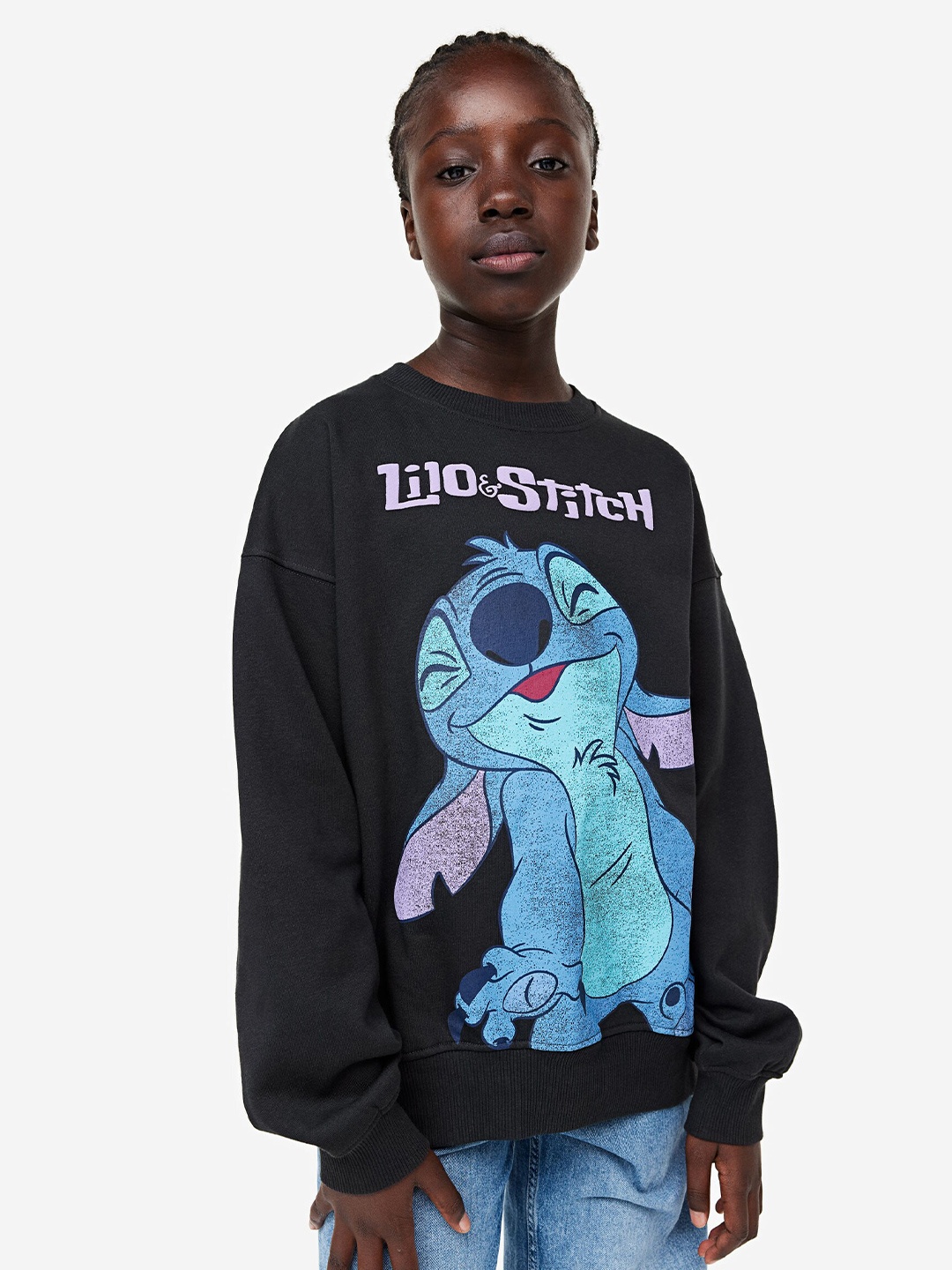 

H&M Girls Oversized Sweatshirt, Grey