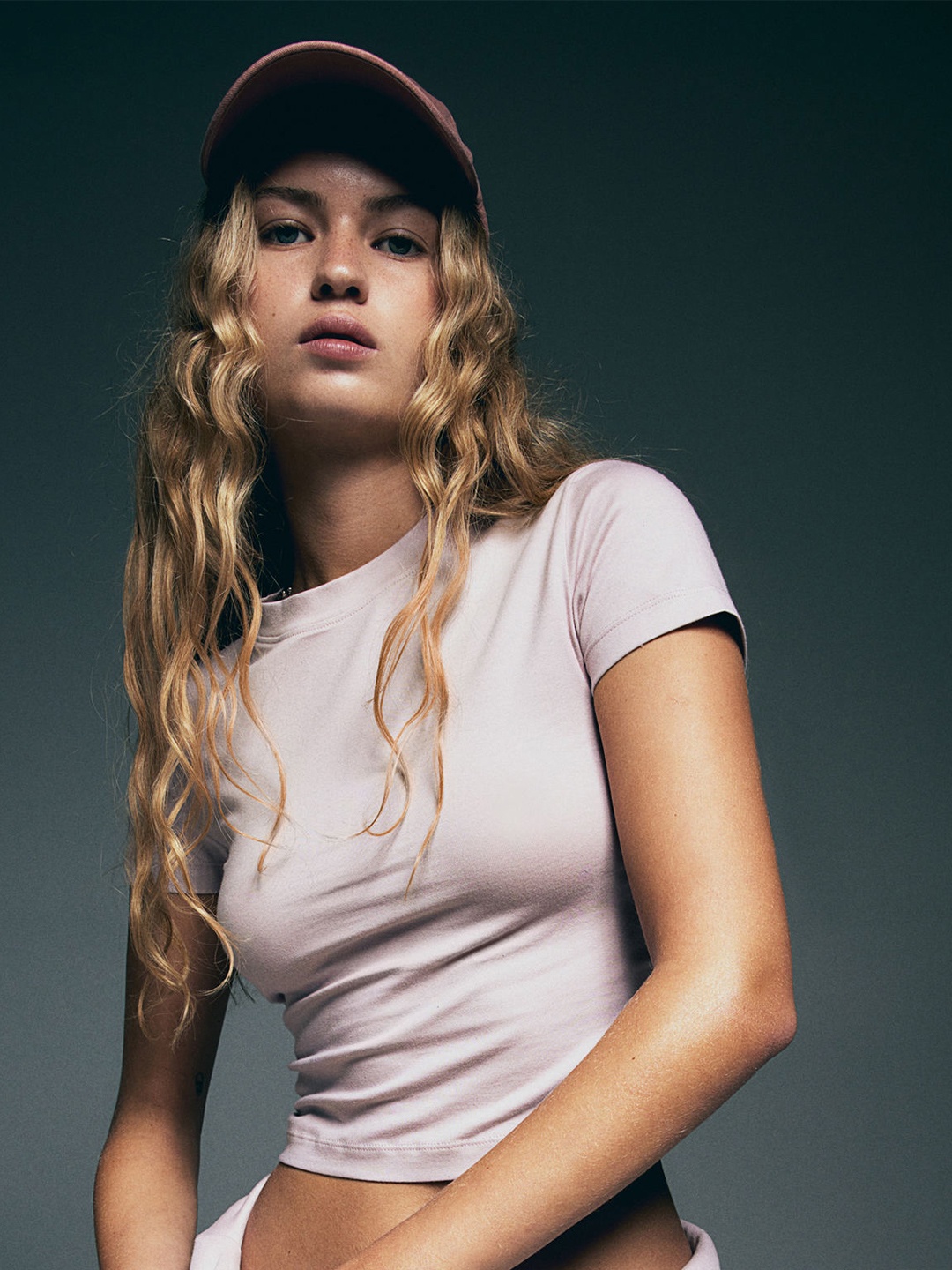 

H&M 2-Pack Cropped T-Shirts, Pink