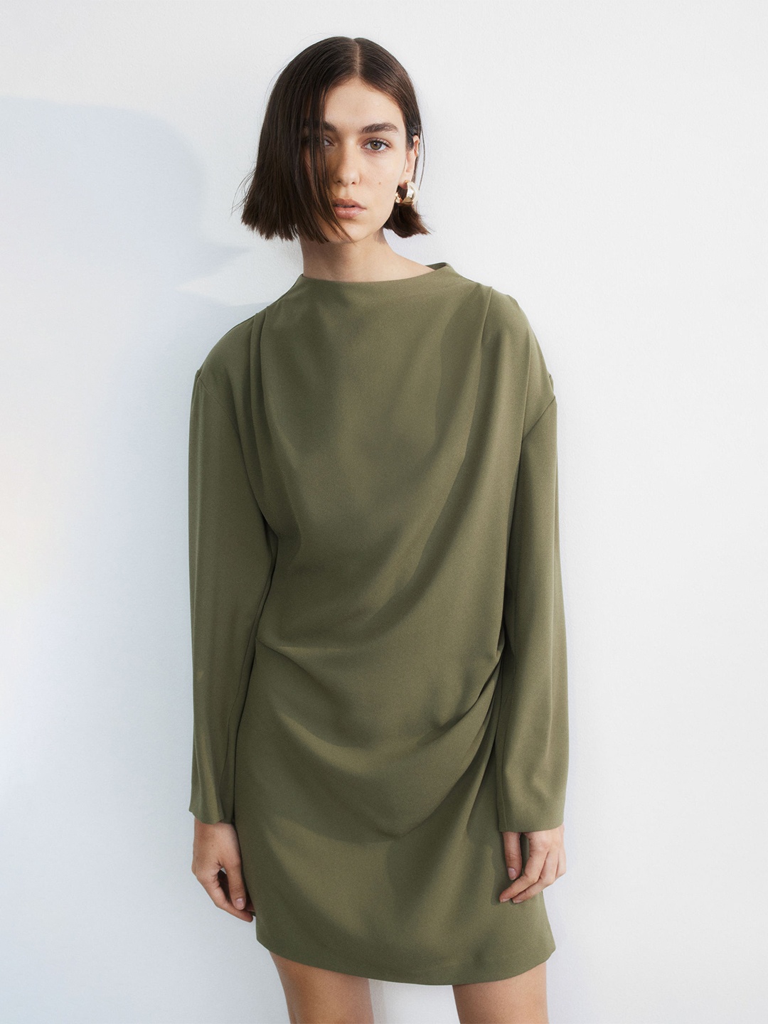 

H&M Draped Dress, Green