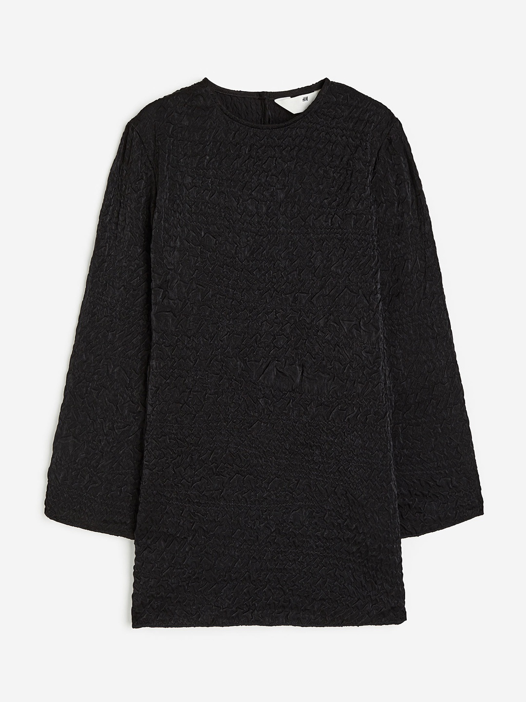 

H&M Girls Textured-Weave Dress, Black