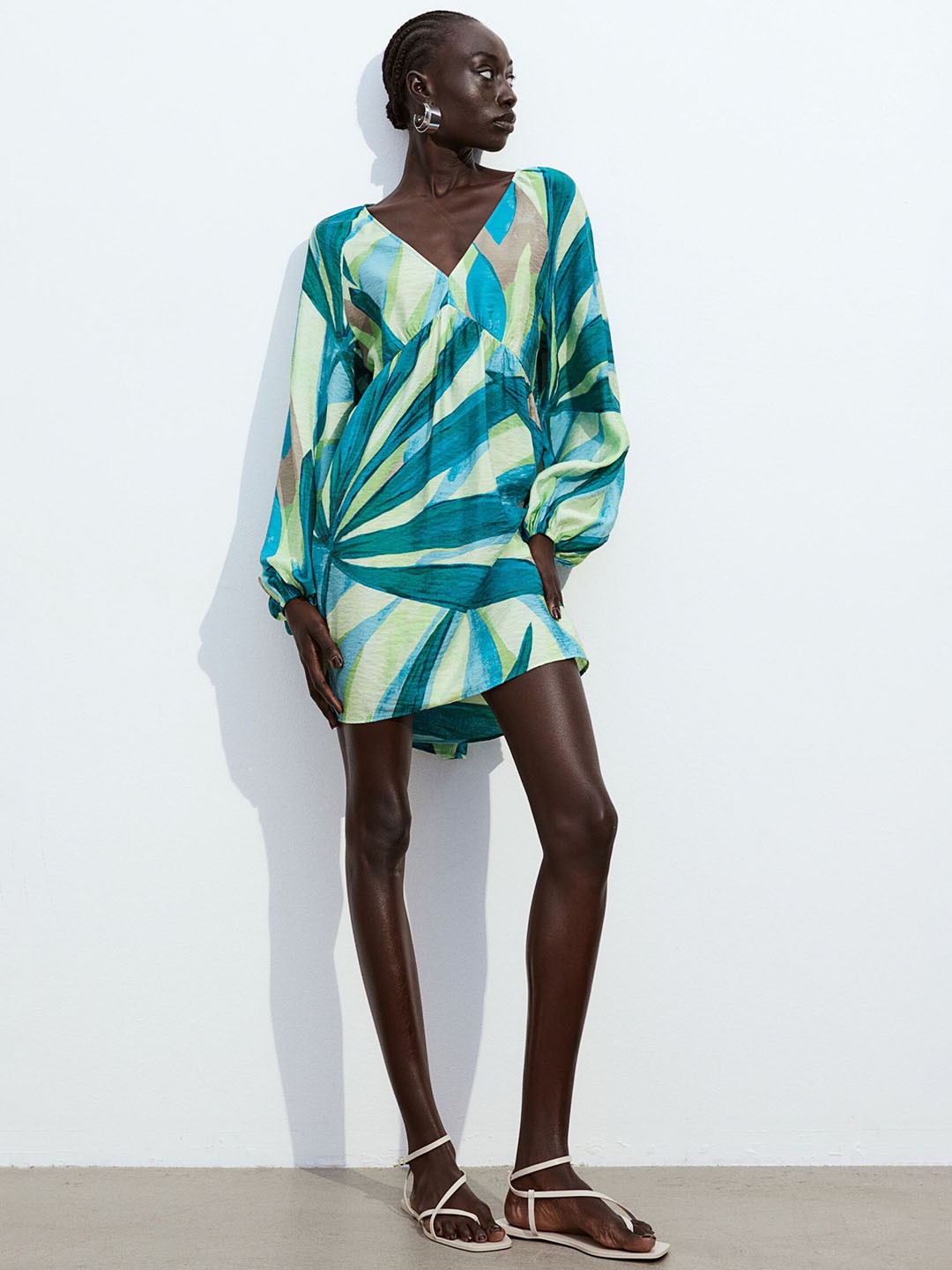 

H&M A-Line Dress, Turquoise blue