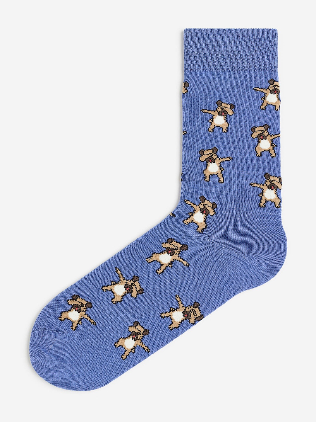 

H&M Men Patterned Socks, Blue