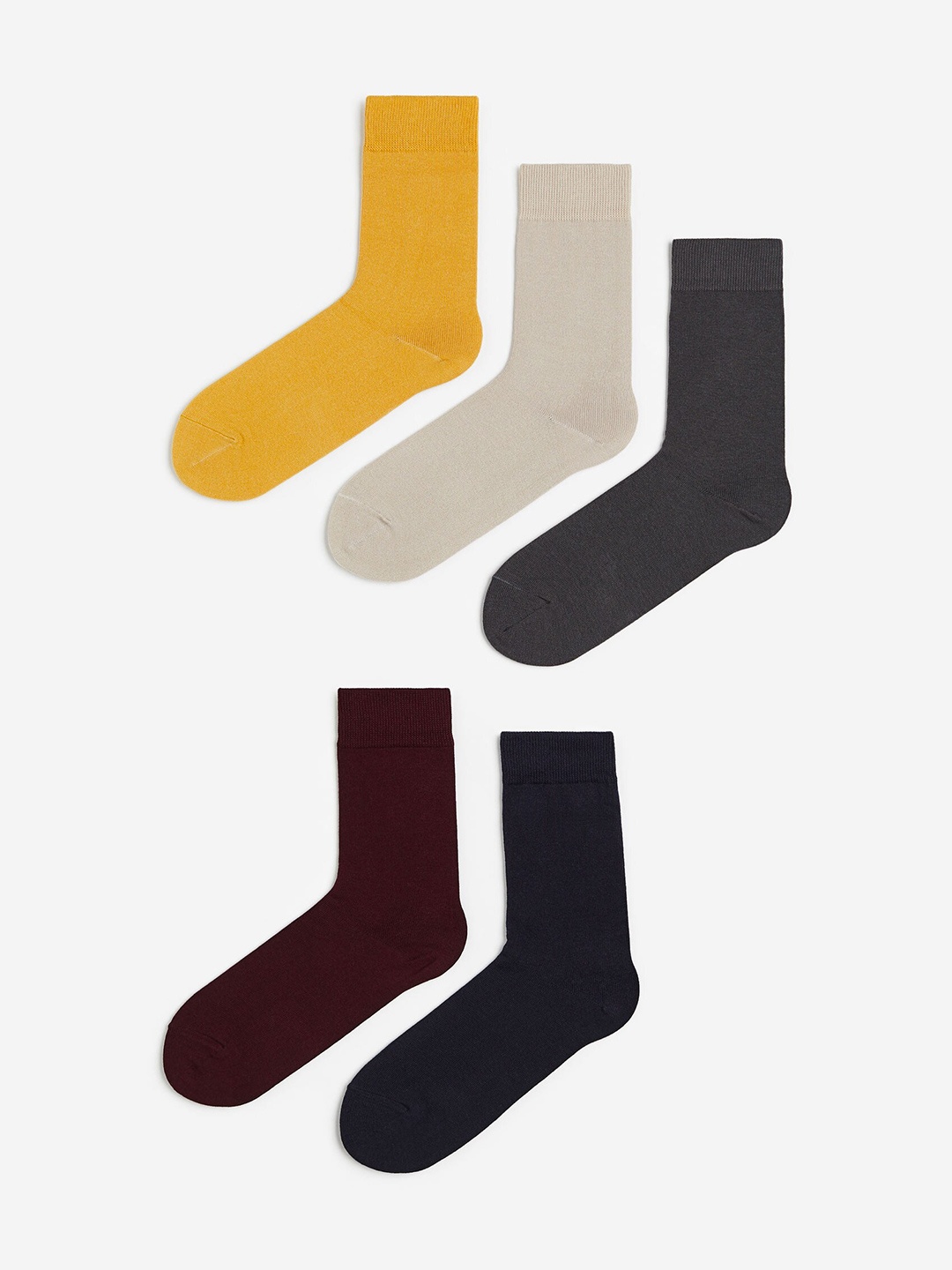 

H&M Men 5-Pack Socks, Yellow