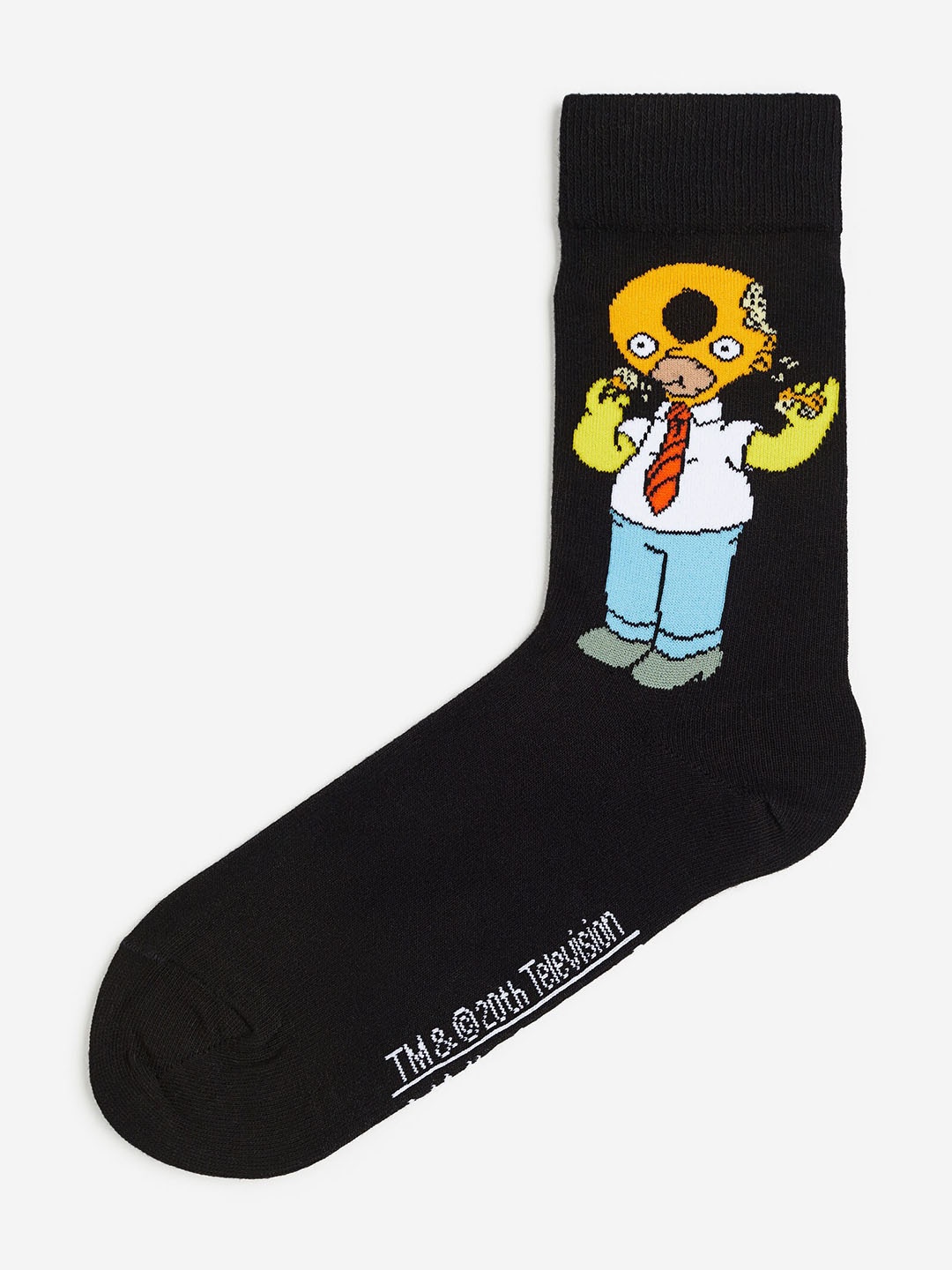 

H&M Men Motif-Detail Socks, Black