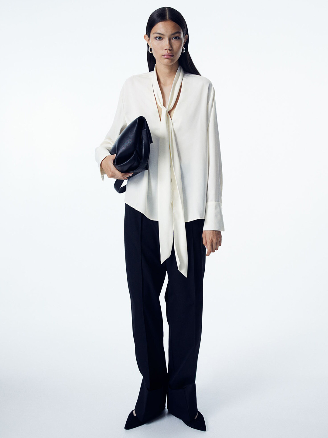 

H&M Tie Detail Blouse, White