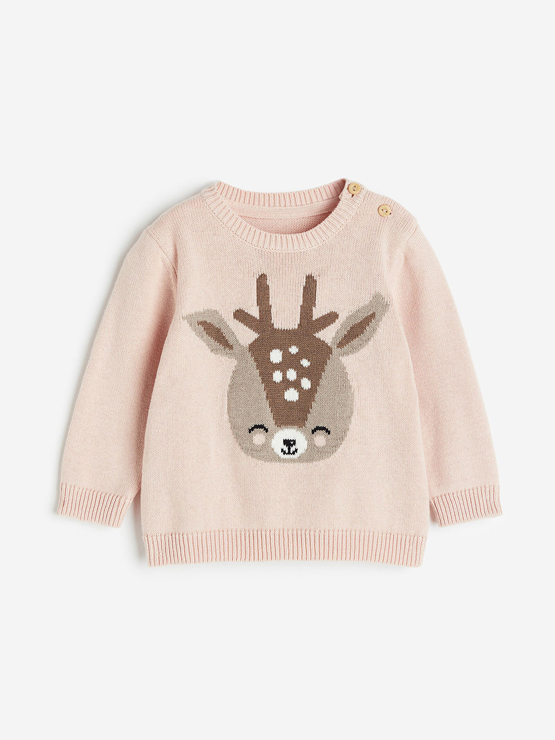 

H&M Infant Girls Pure Cotton Jumper, Pink