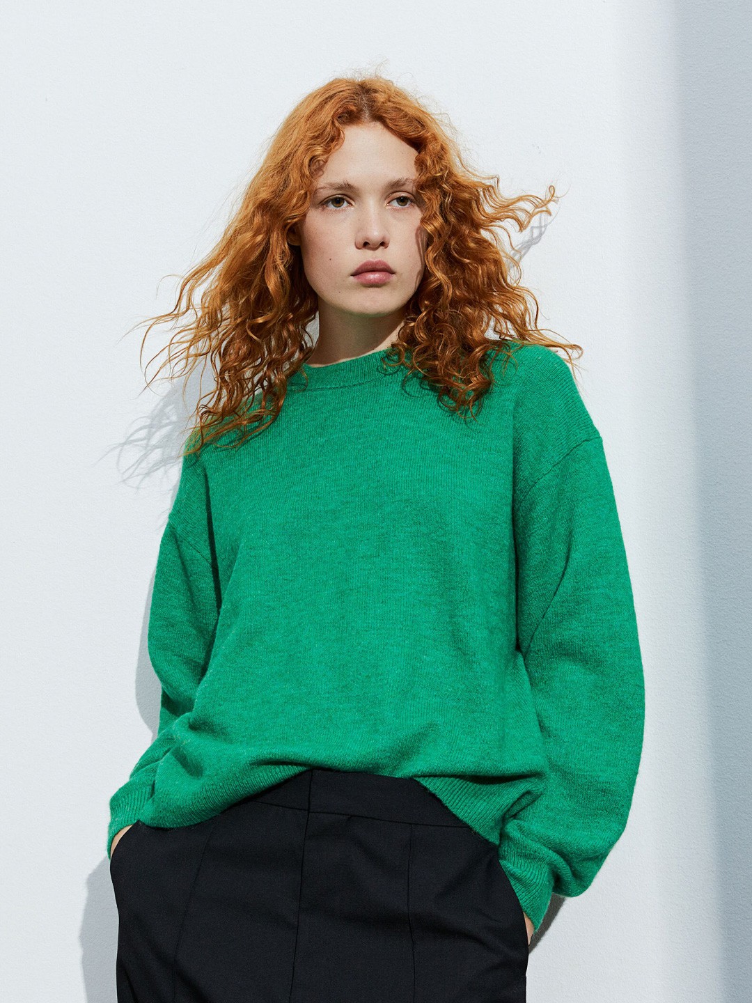

H&M Knitted Jumper, Green