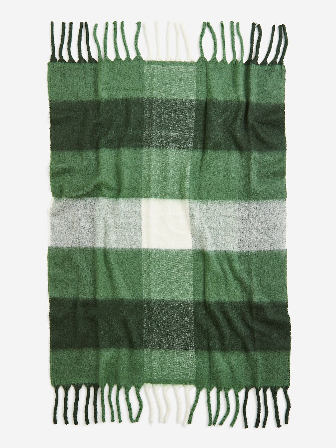 

H&M Green & Black Wool-Blend Blanket