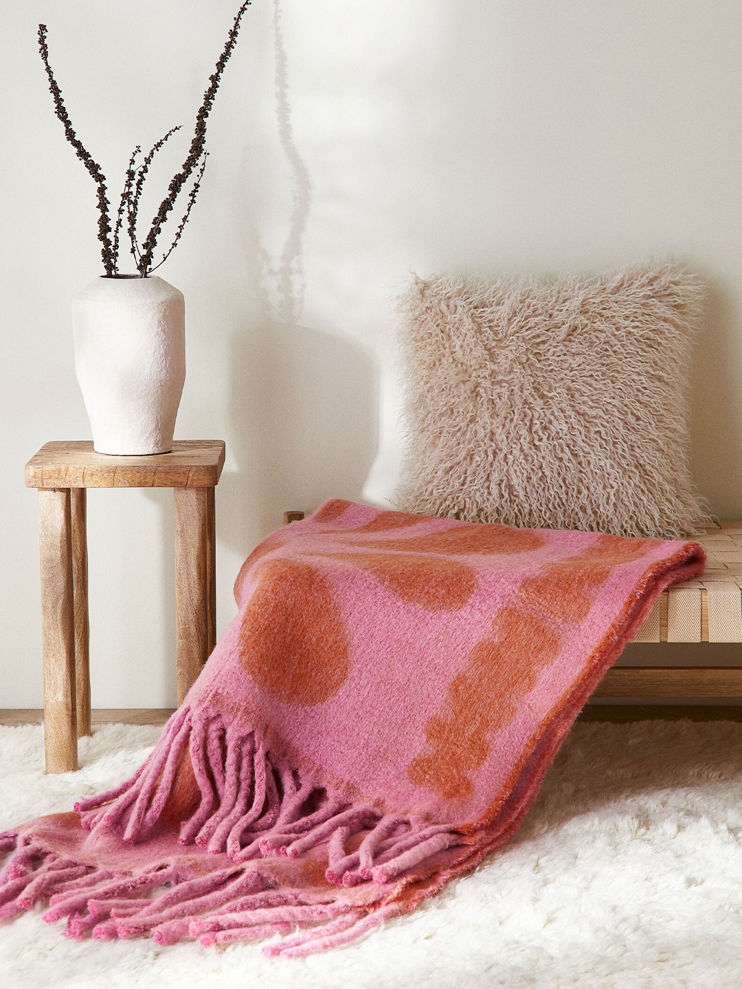 

H&M Pink Floral Blanket