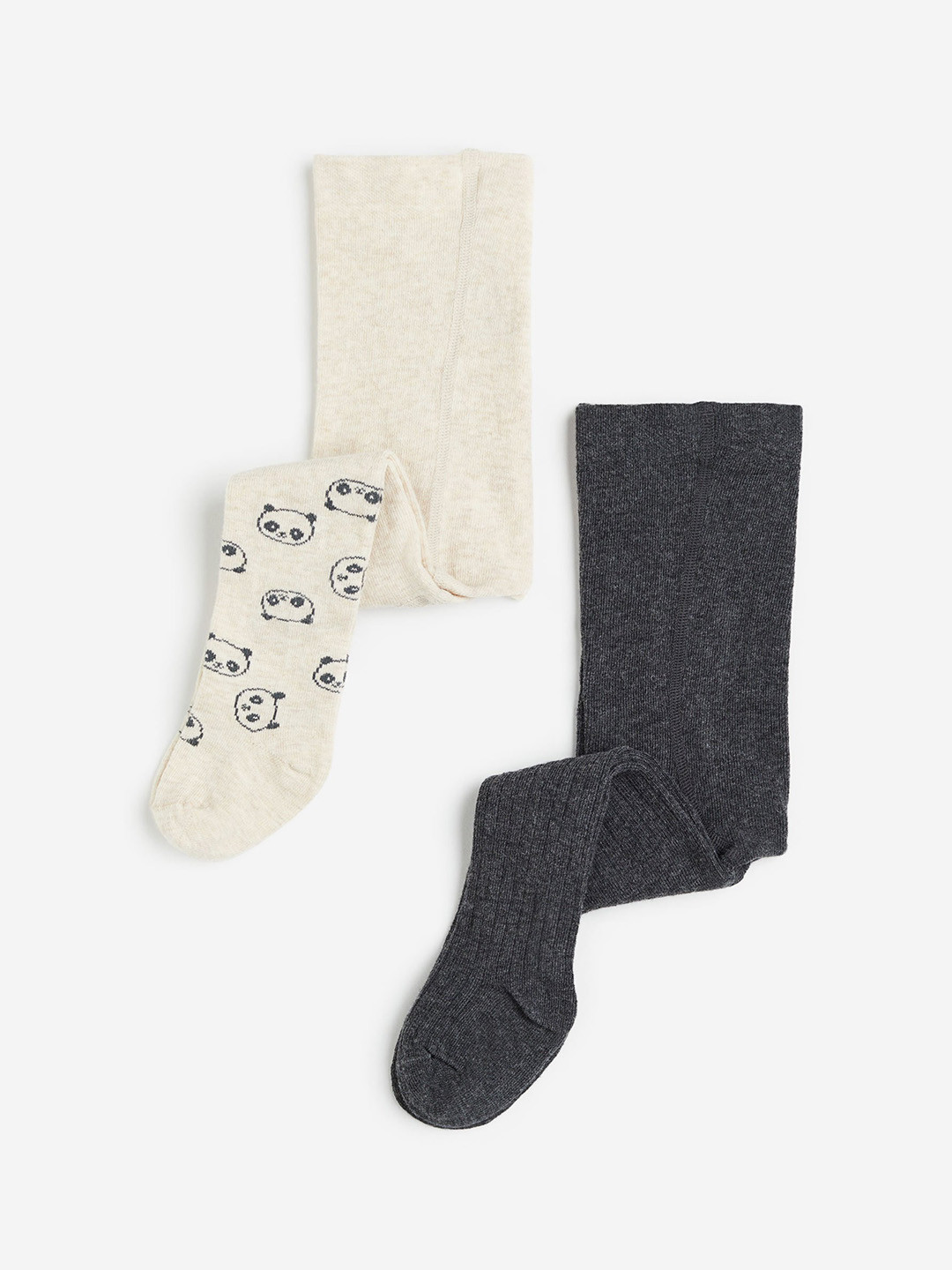 

H&M Boys 2-Pack Tights, Beige