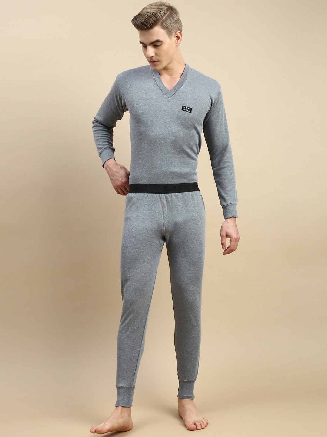 

Lux Cottswool Men Cotton Thermal Set, Grey
