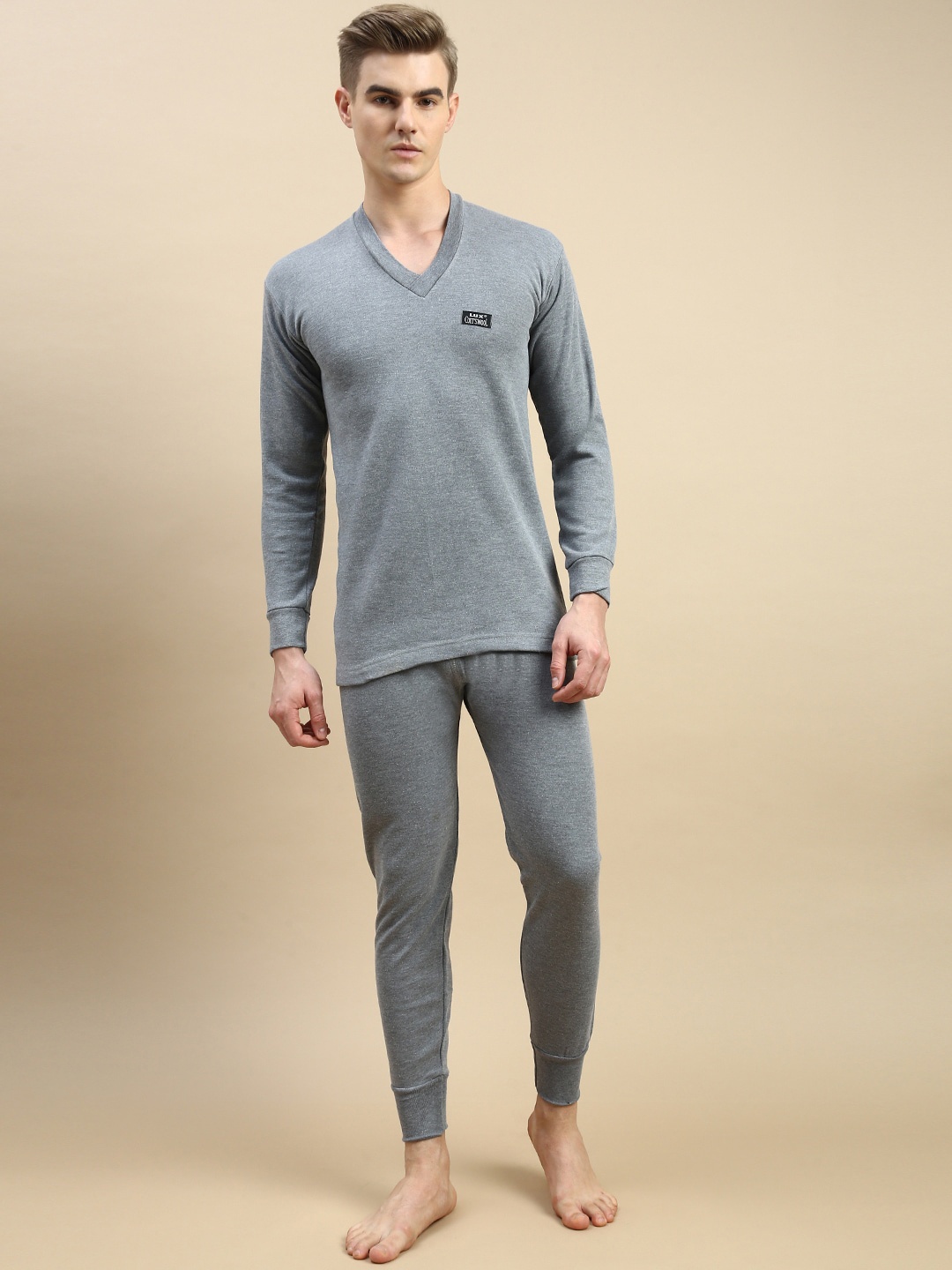 

Lux Cottswool Men Cotton Thermal Set, Grey