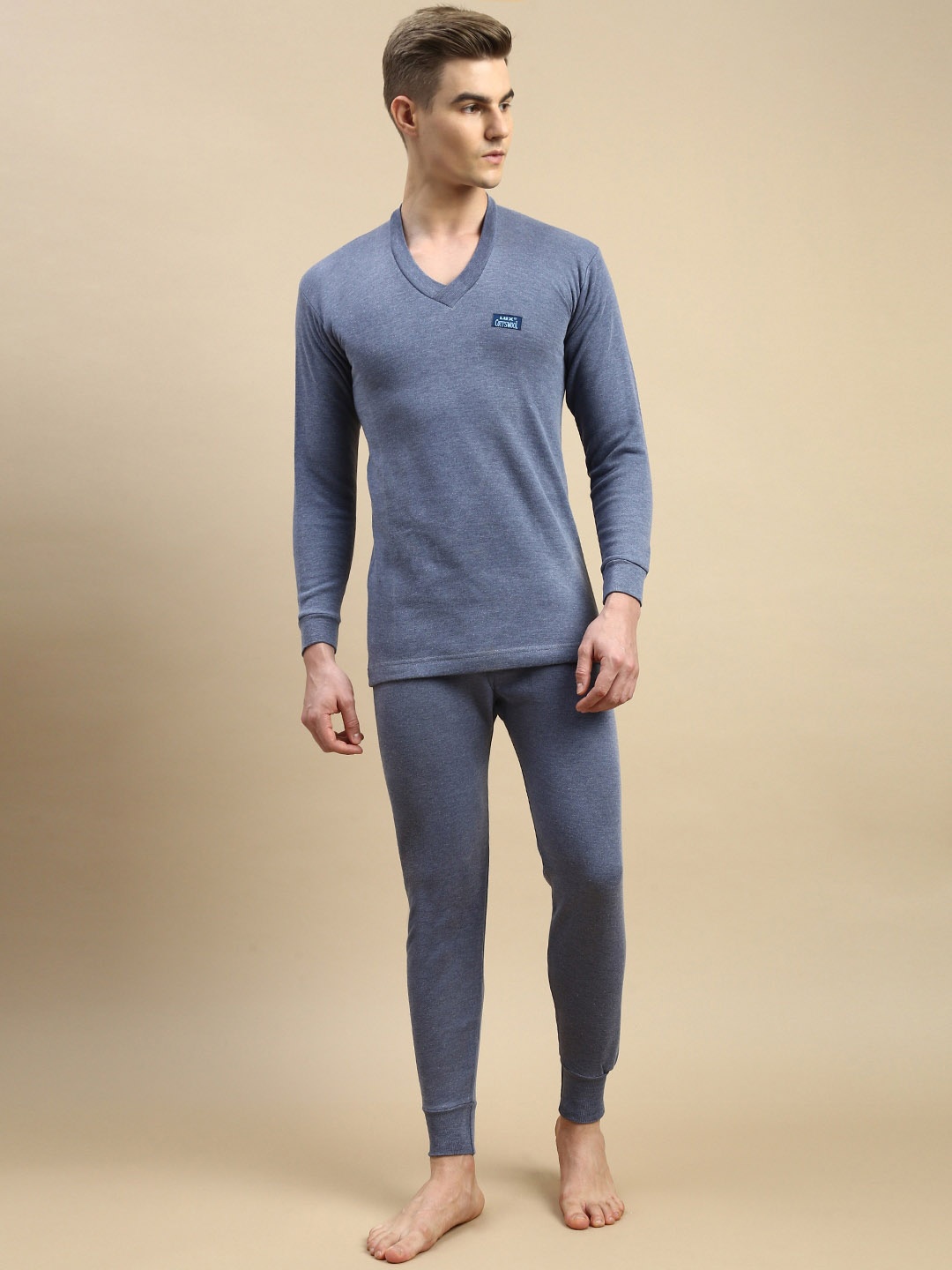 

Lux Cottswool Men Cotton Thermal Set, Blue