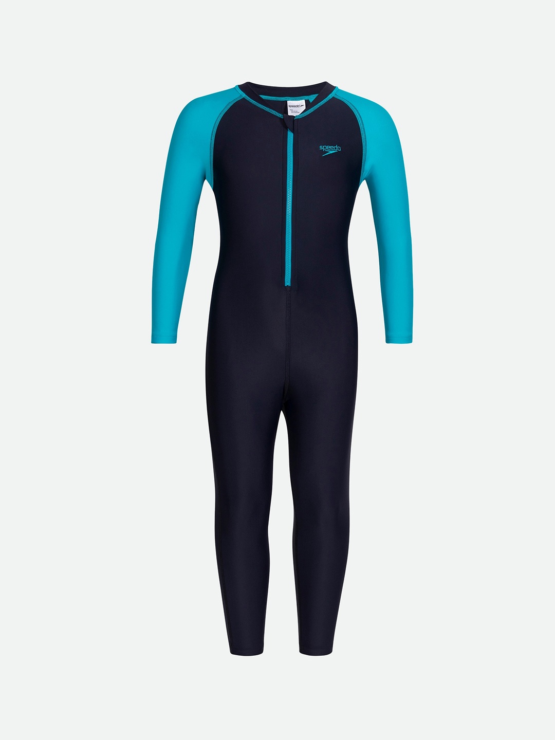 

Speedo Boys Colourblock Bodysuit Swimwear, Navy blue