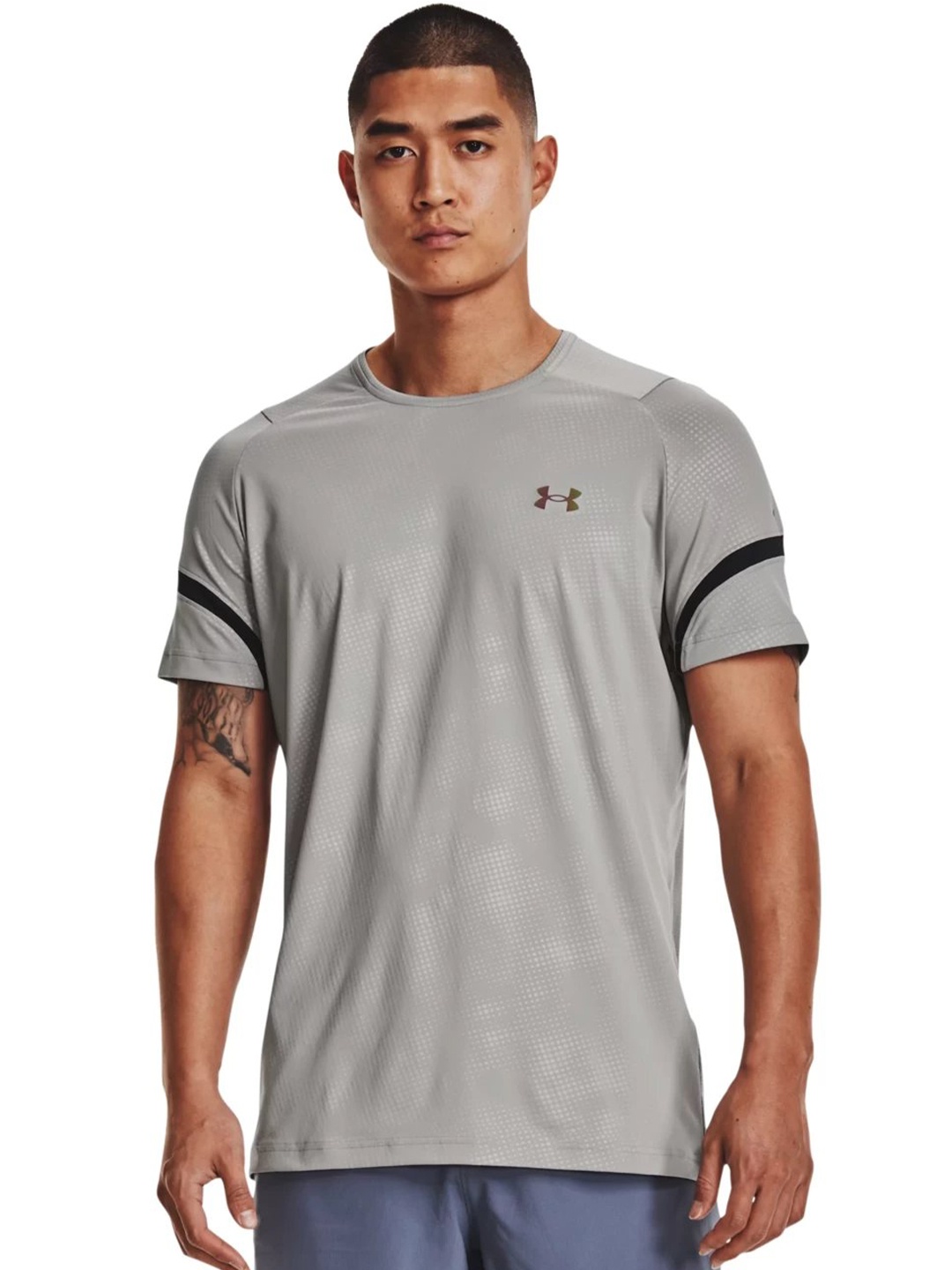 

UNDER ARMOUR Round Neck Short Sleeves T-Shirt, Grey
