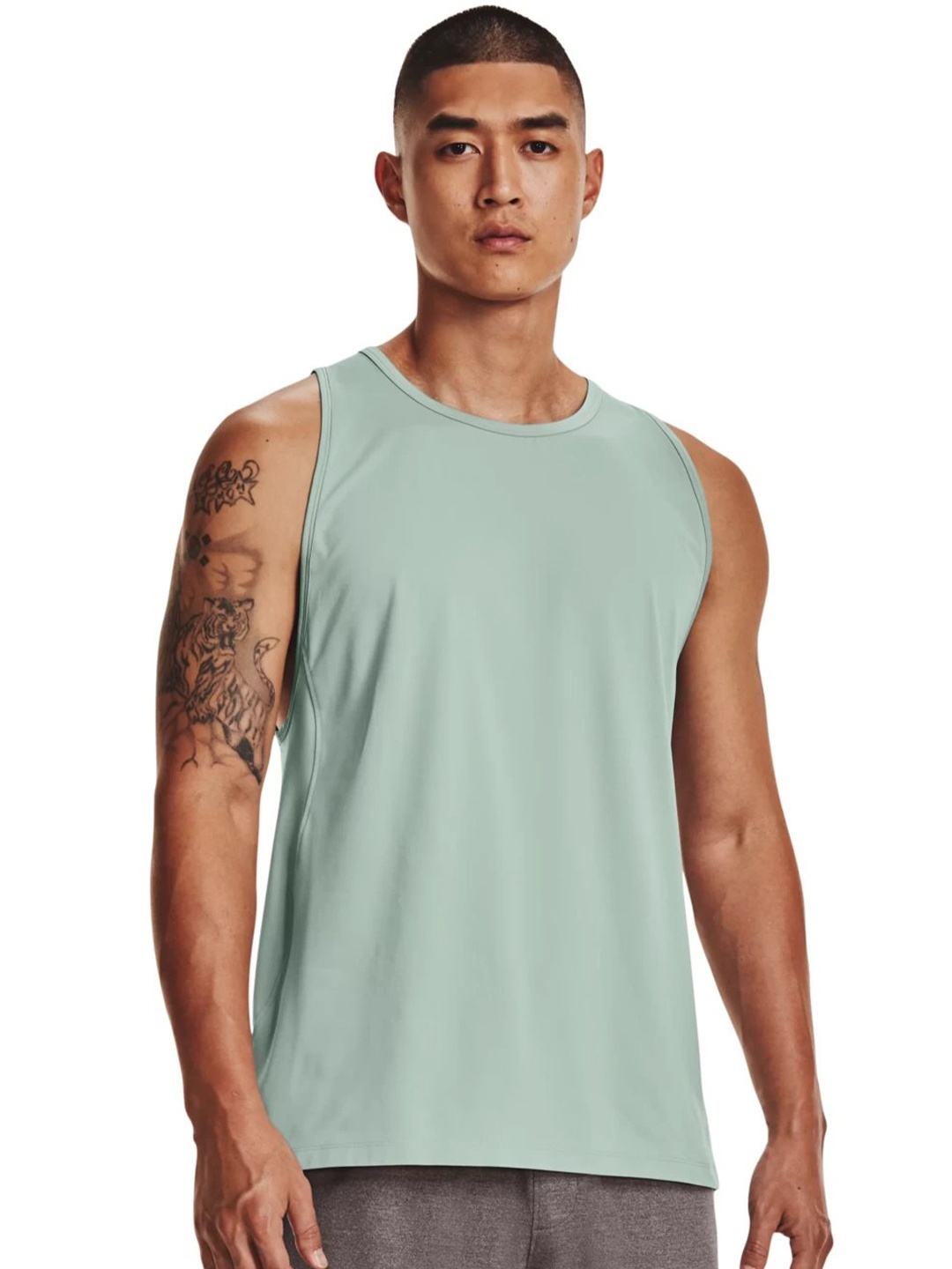 

UNDER ARMOUR Meridian Sleeveless Tank T-Shirt, Grey