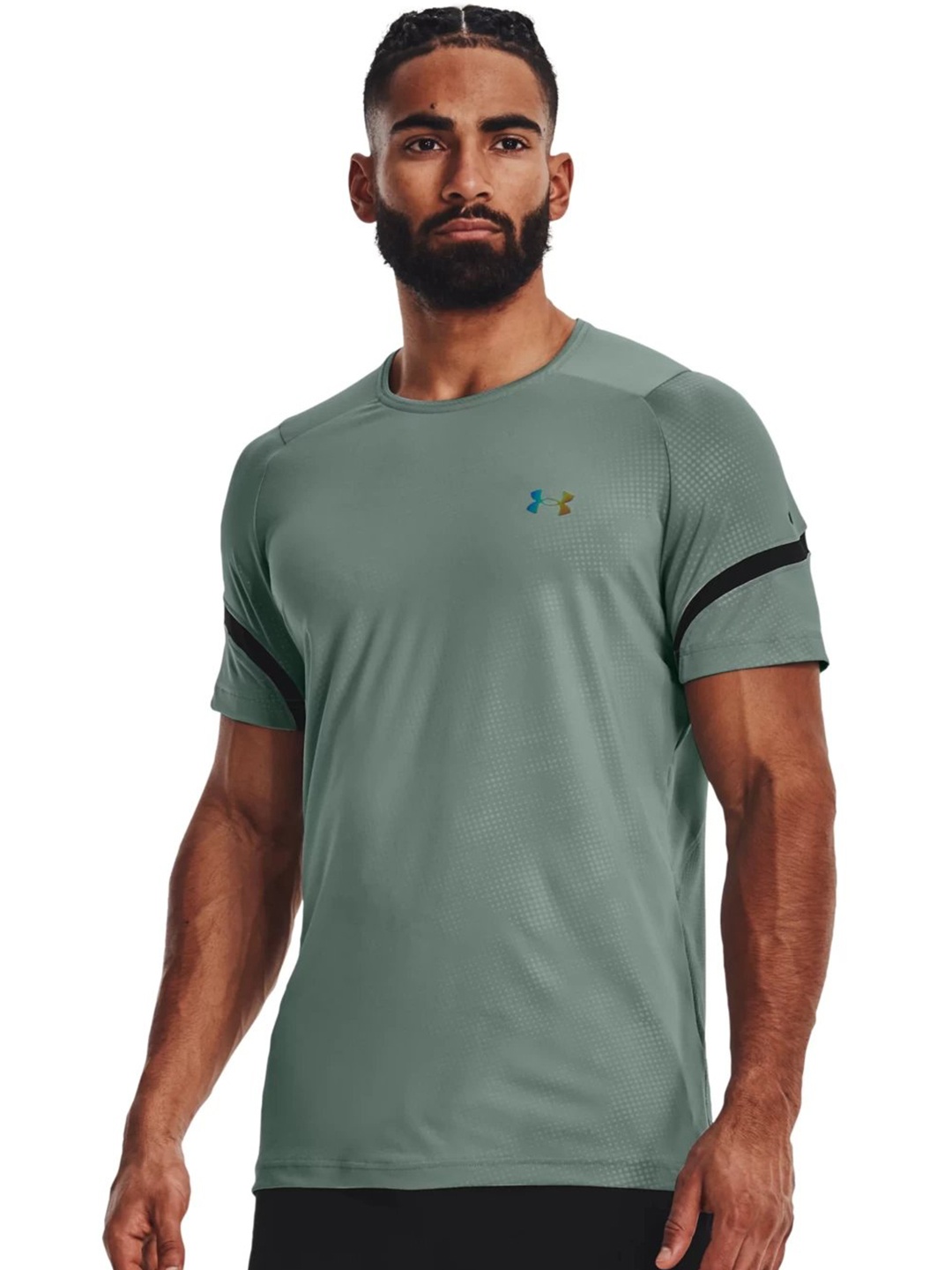 

UNDER ARMOUR Print Detail Half Sleeves T-Shirt, Grey