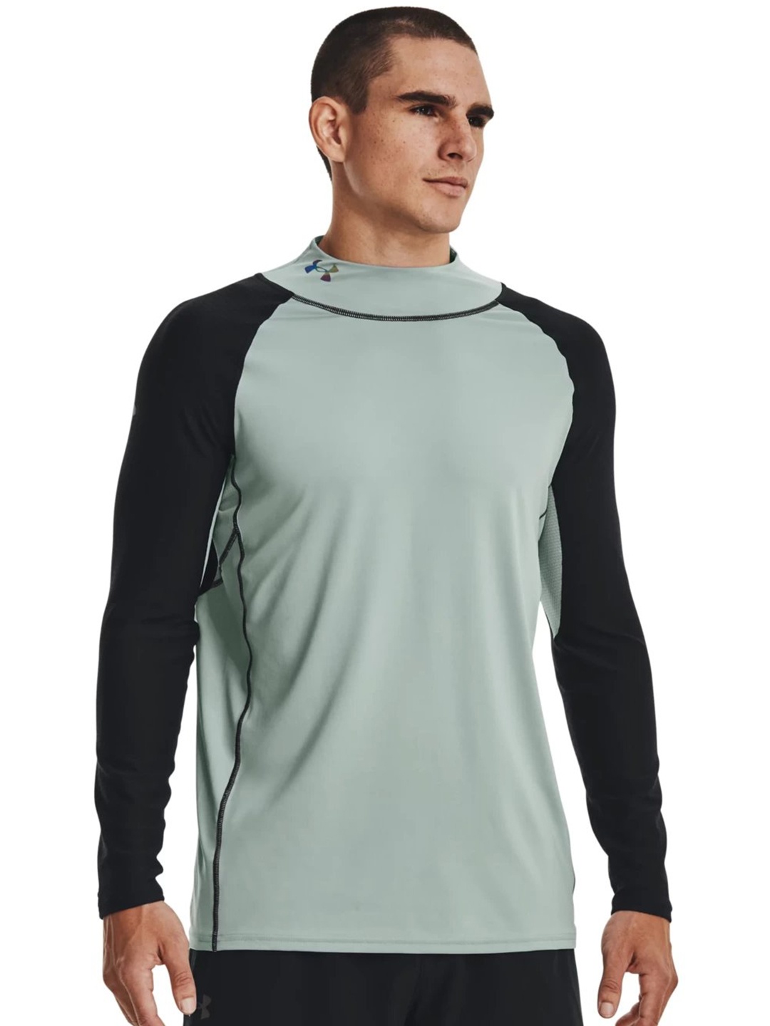 

UNDER ARMOUR Colourblocked SmartForm Rush Slim Fit Training T-Shirt, Grey