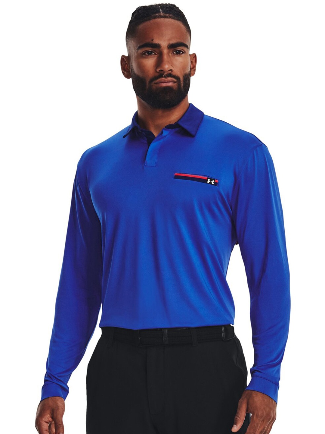 

UNDER ARMOUR Relaxed Fit Playoff 2.0 Pocket Polo T-Shirt, Blue